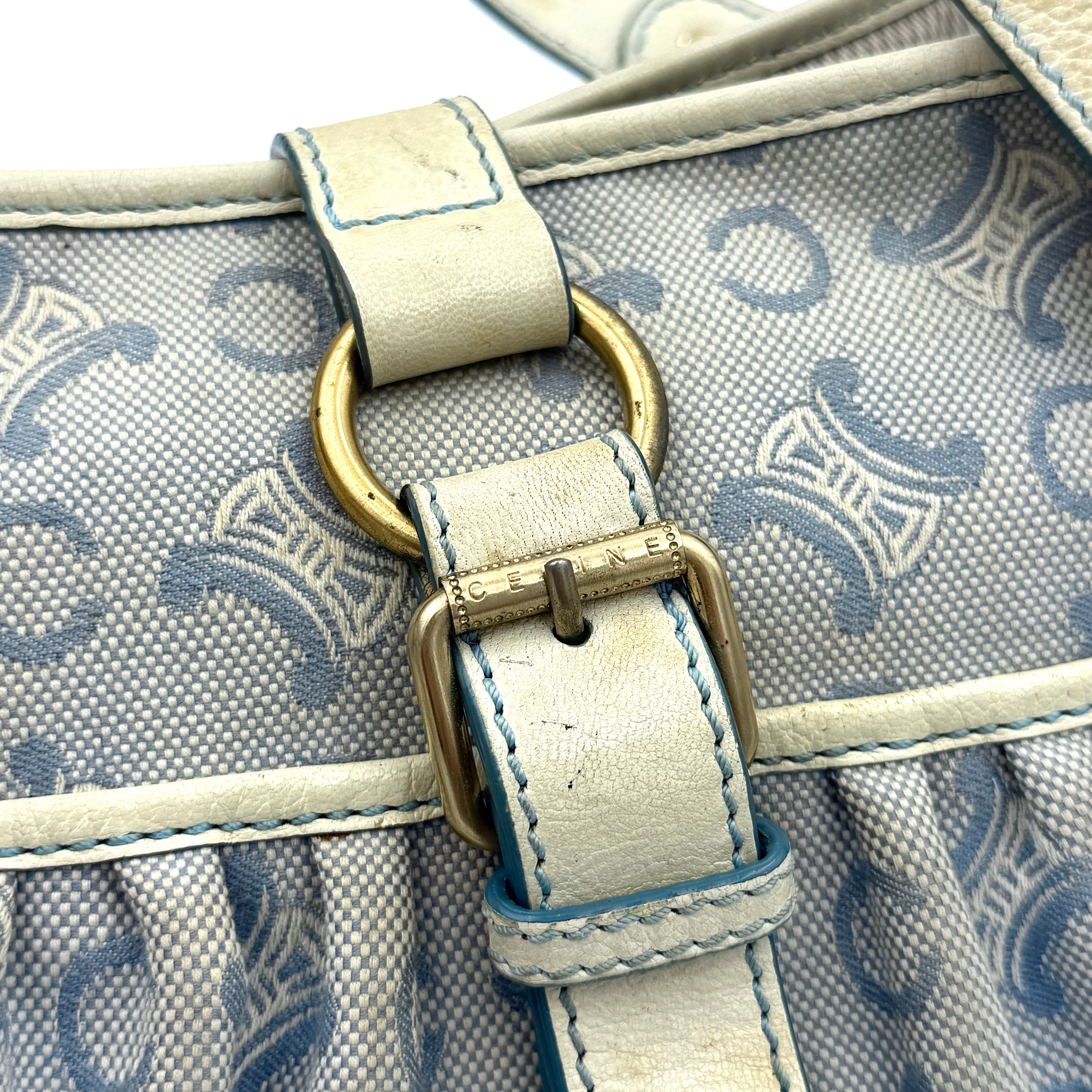 Celine Macadam Shoulder Bag Blue