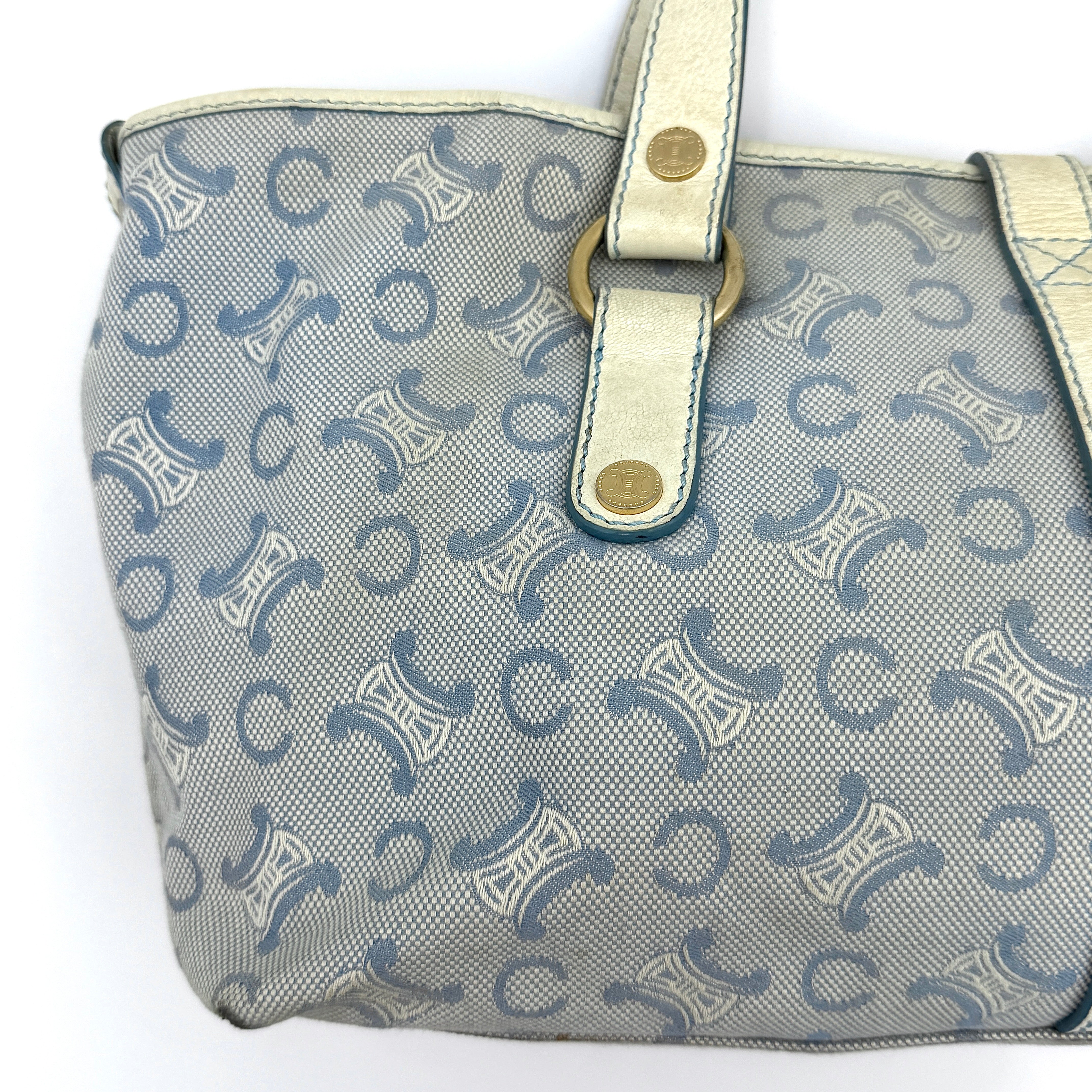 Celine Macadam Shoulder Bag Blue