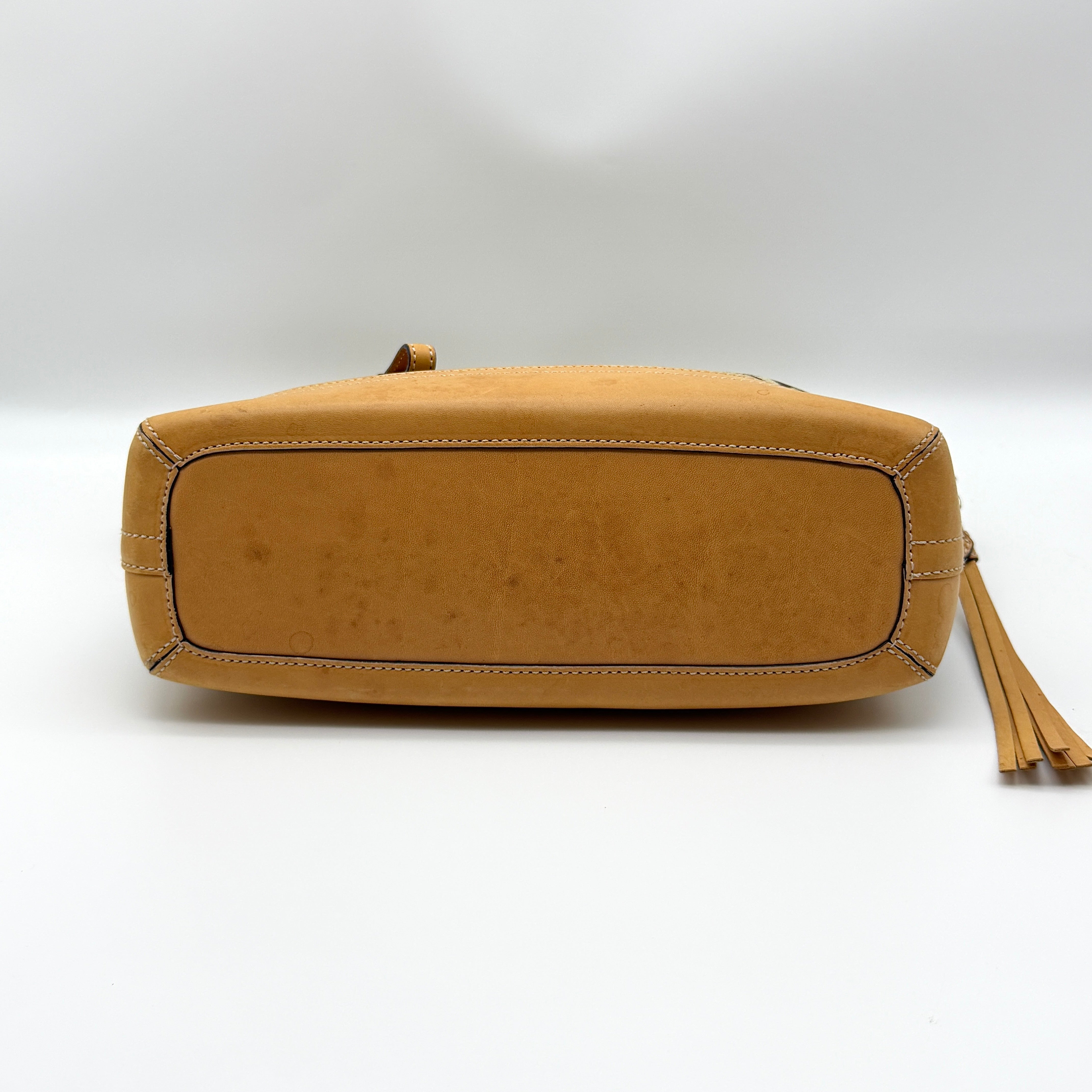 Coach Signature East West Shoulder Bag Beige