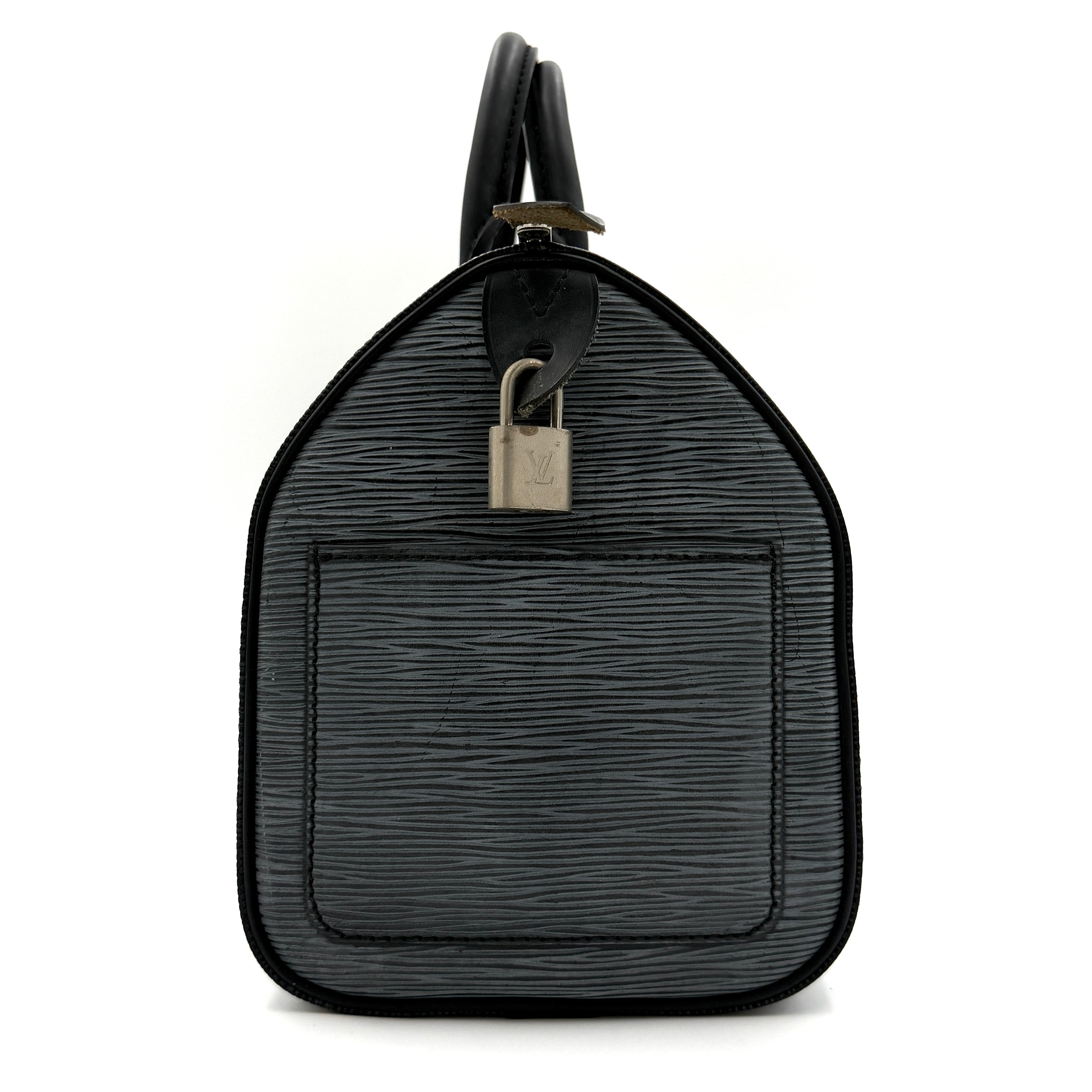 Louis Vuitton Epi Speedy 30 Handbag Black