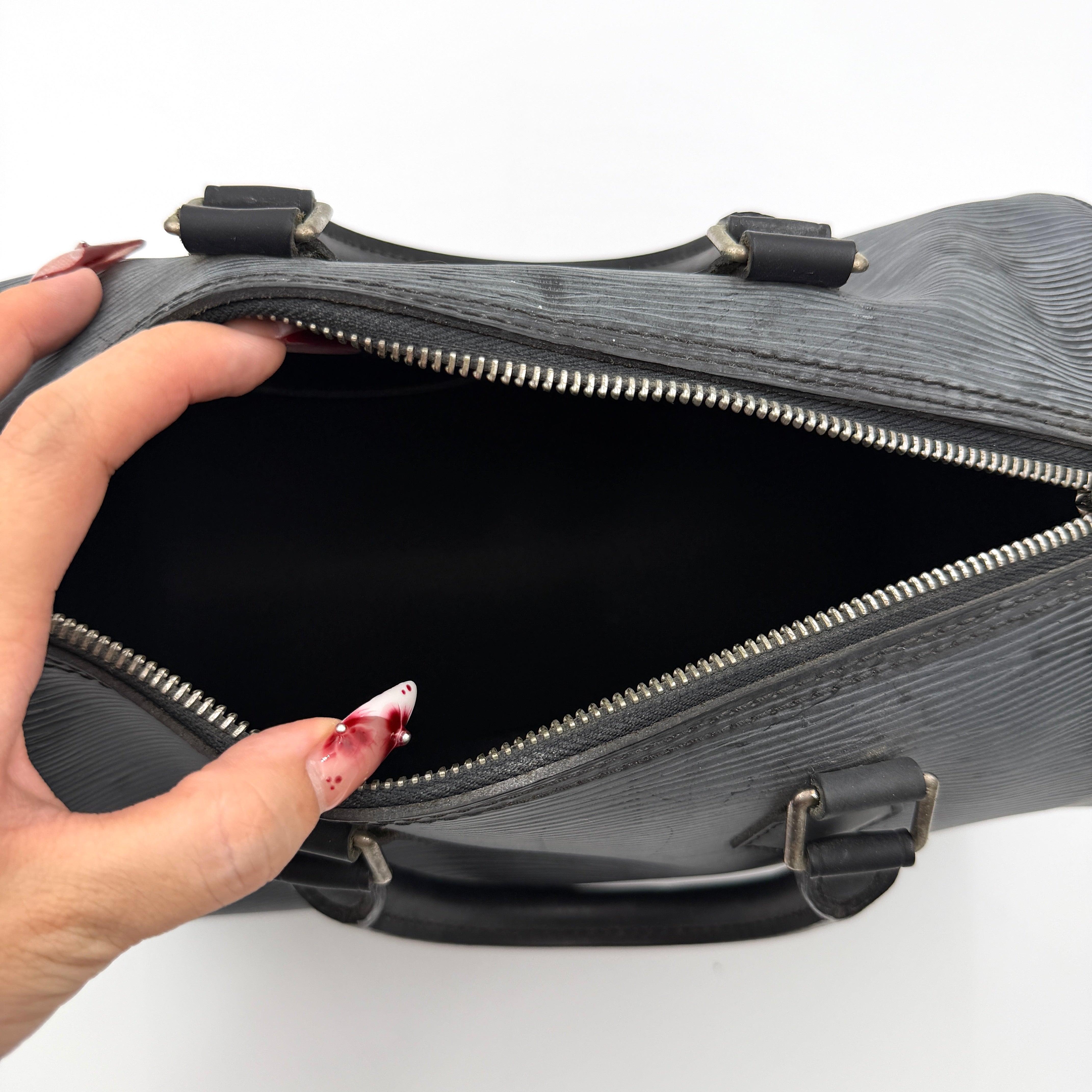 Louis Vuitton Epi Speedy 30 Handbag Black