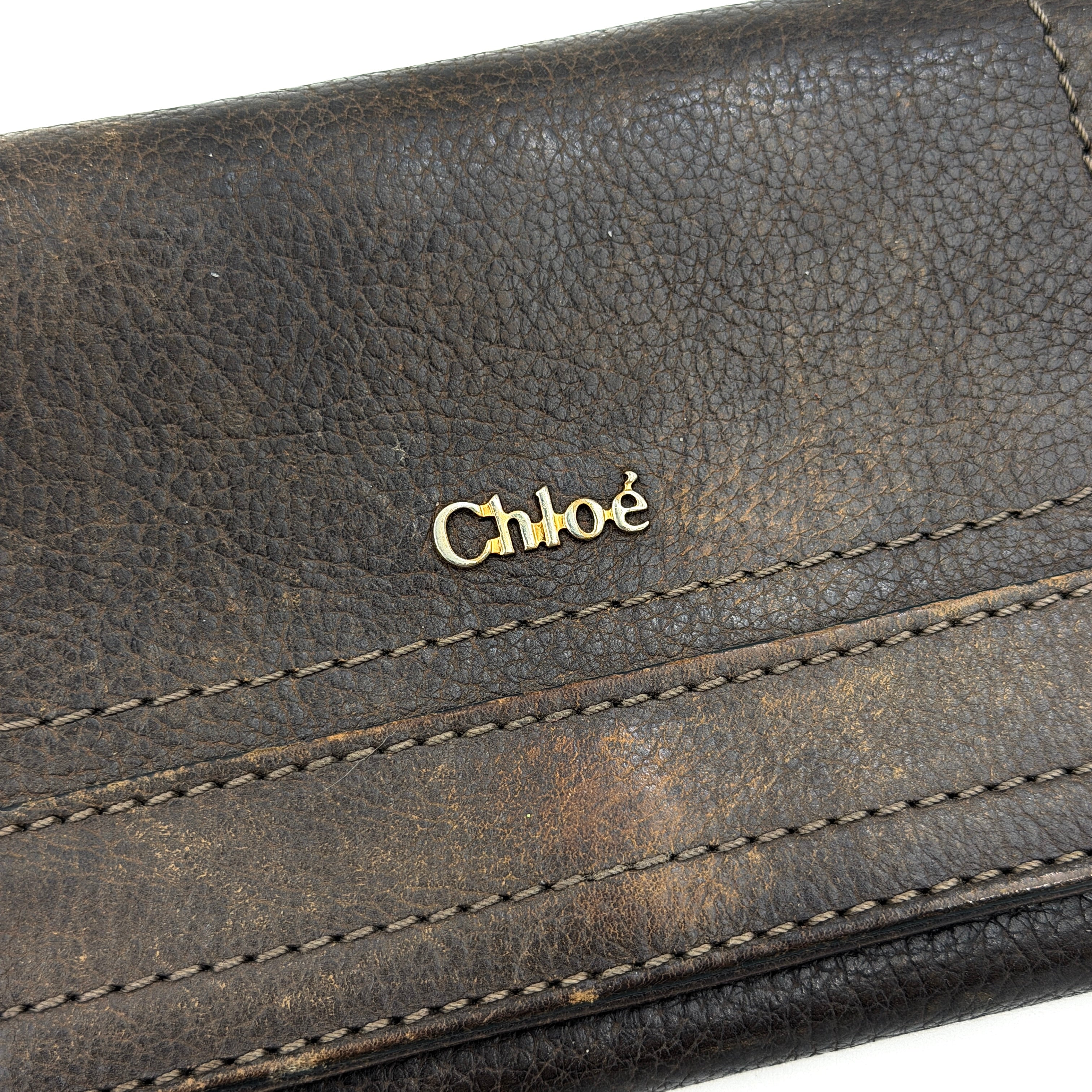 Chloe Paraty Long Wallet Brown