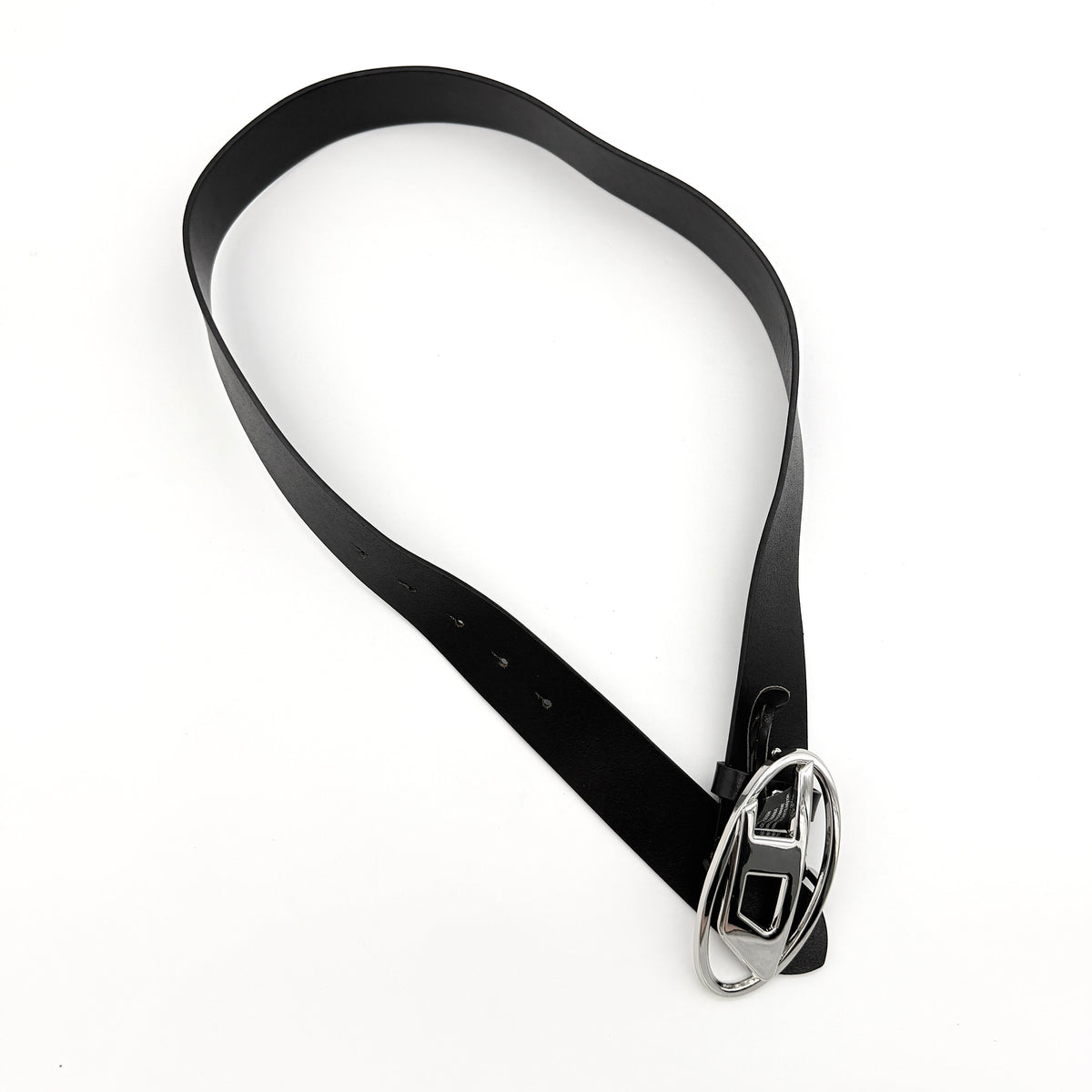 Diesel B-1DR Leather Belt Black