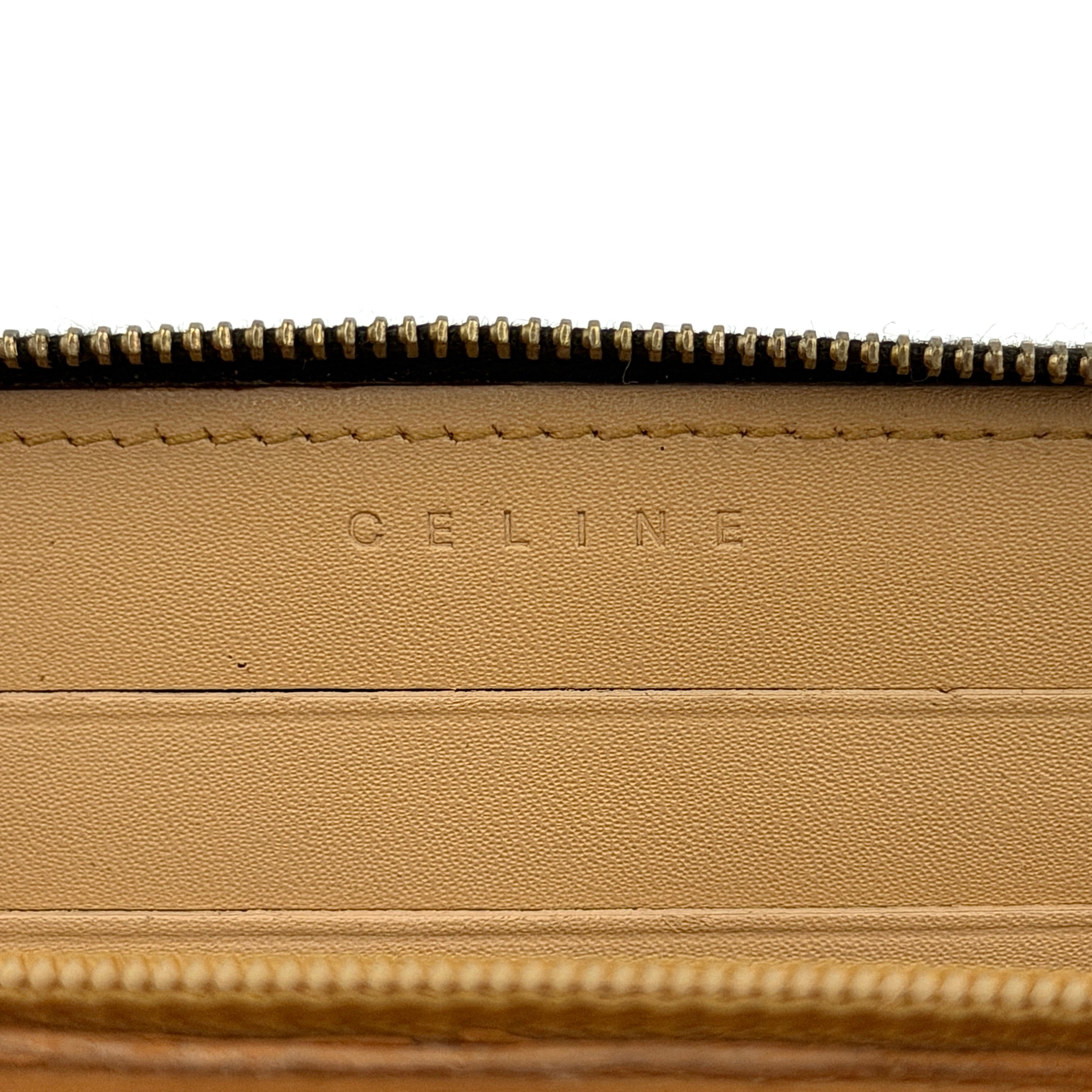Celine Macadam Zip Wallet Brown