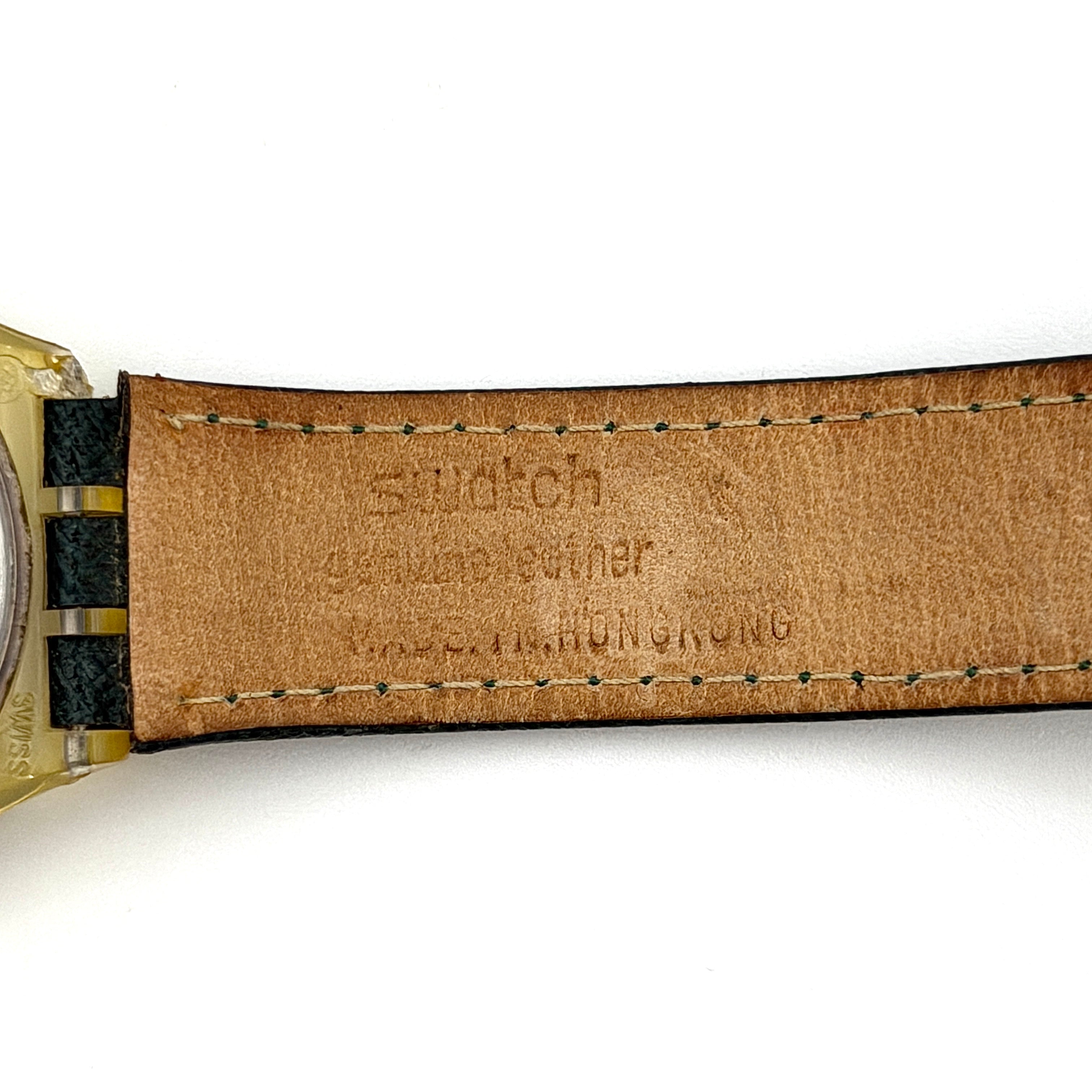 Swatch Swiss SAK100 Watch Dark Green