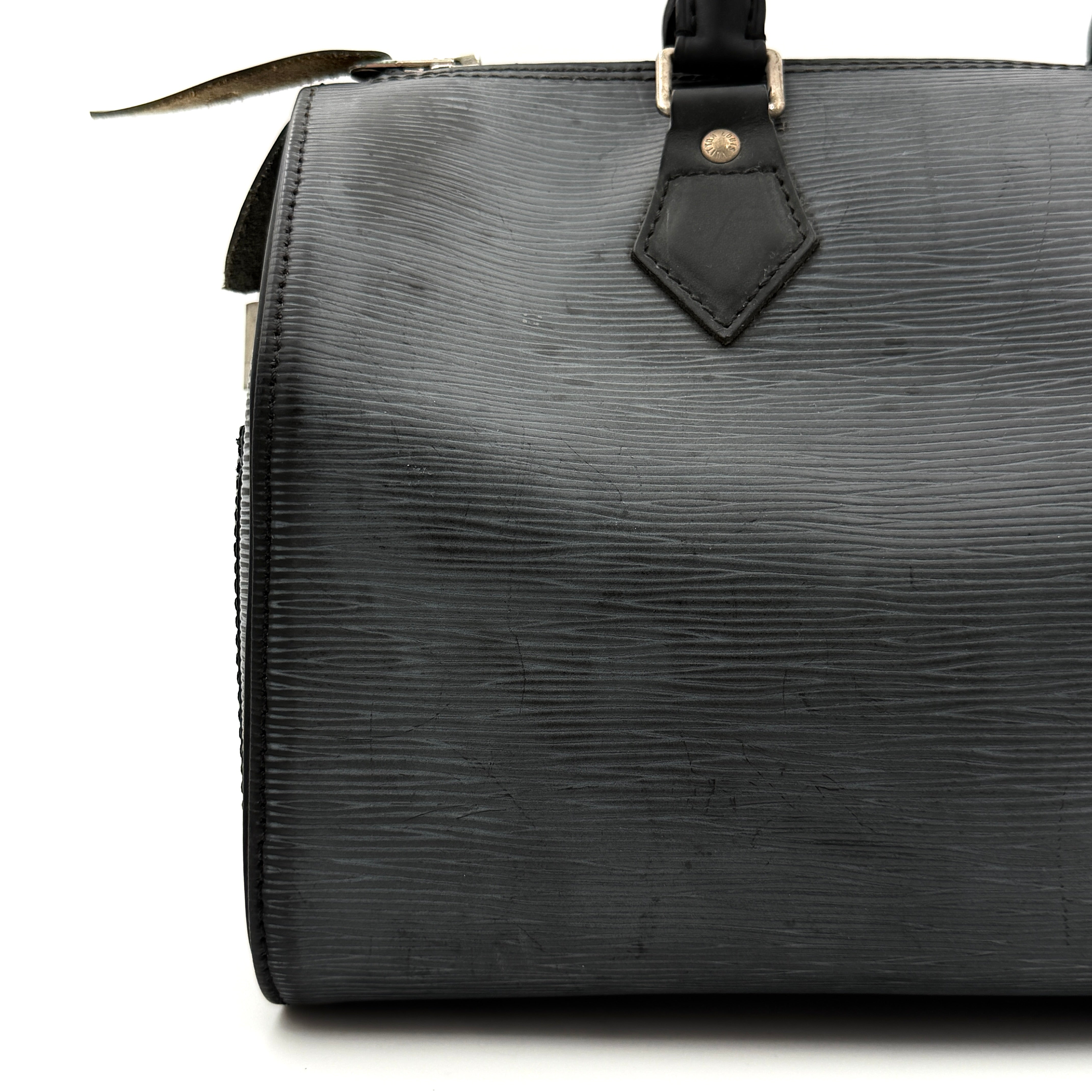 Louis Vuitton Epi Speedy 30 Handbag Black