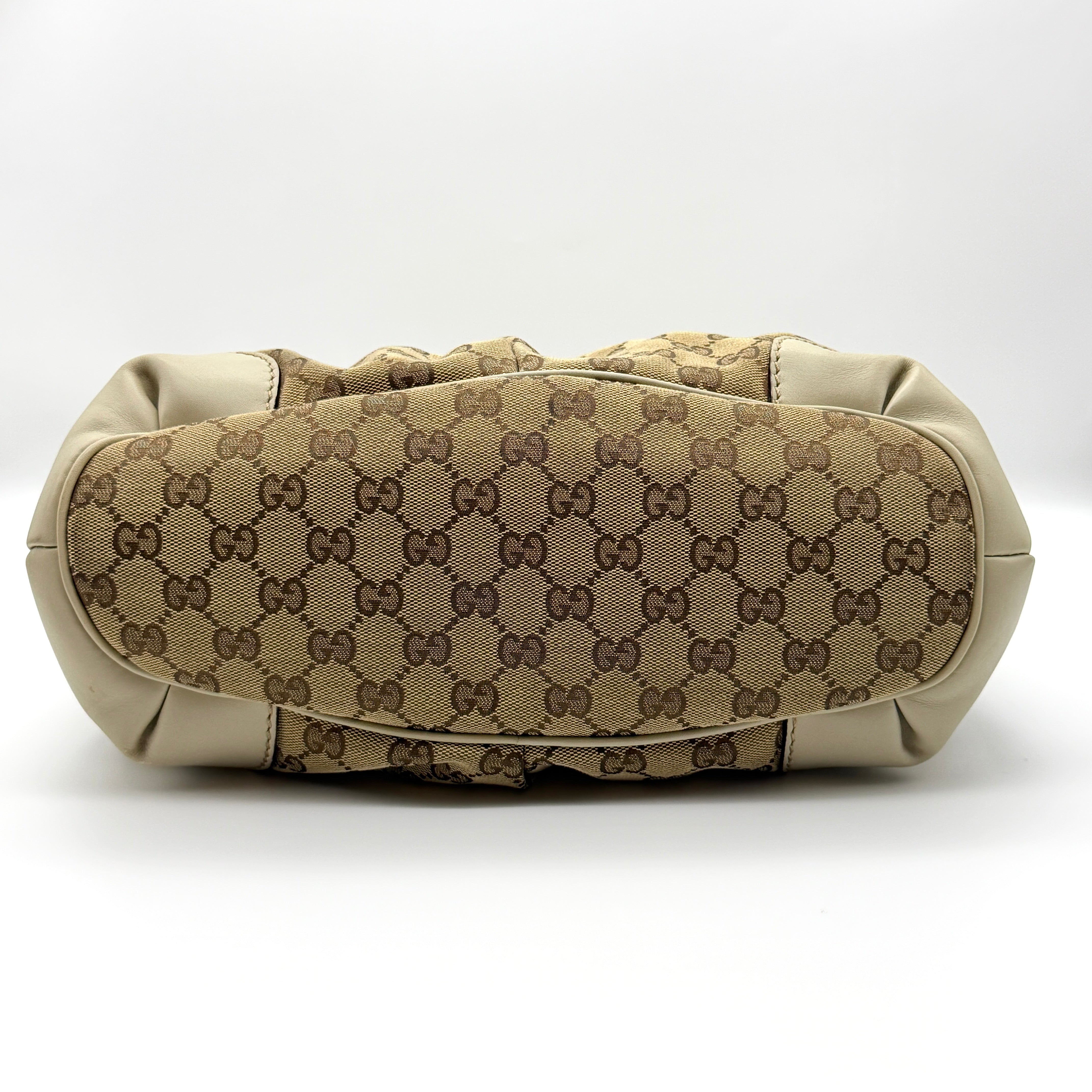 Gucci 2Way GG Monogram Sukey Shoulder Bag Beige/White