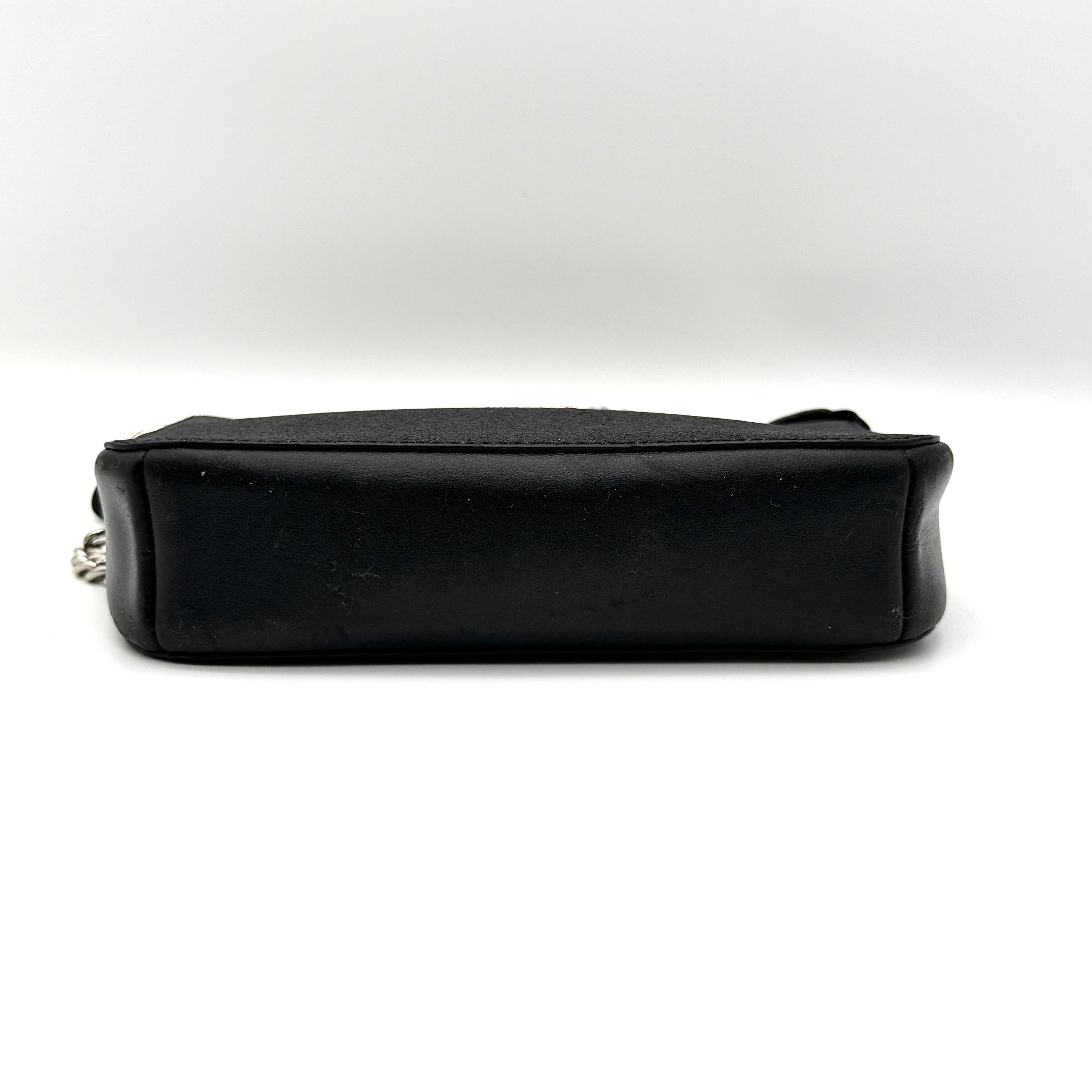 Coach Pebble Glitter Nolita 19 Shoulder Bag Black