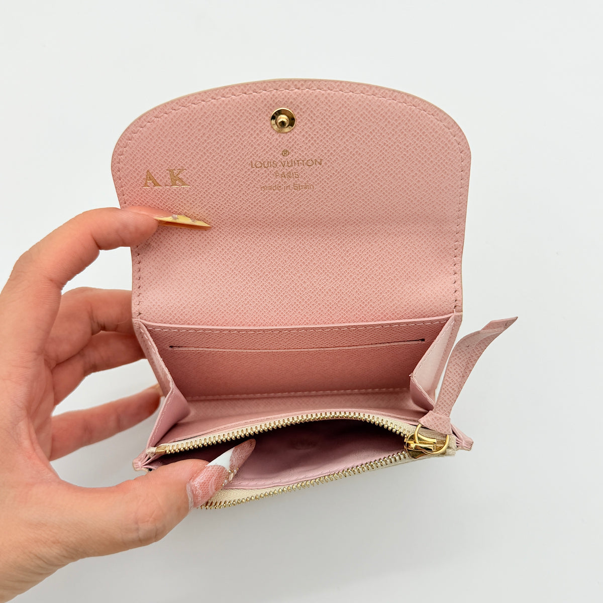 Louis Vuitton Damier Azur Rosalie Coin Purse Rose Ballerine