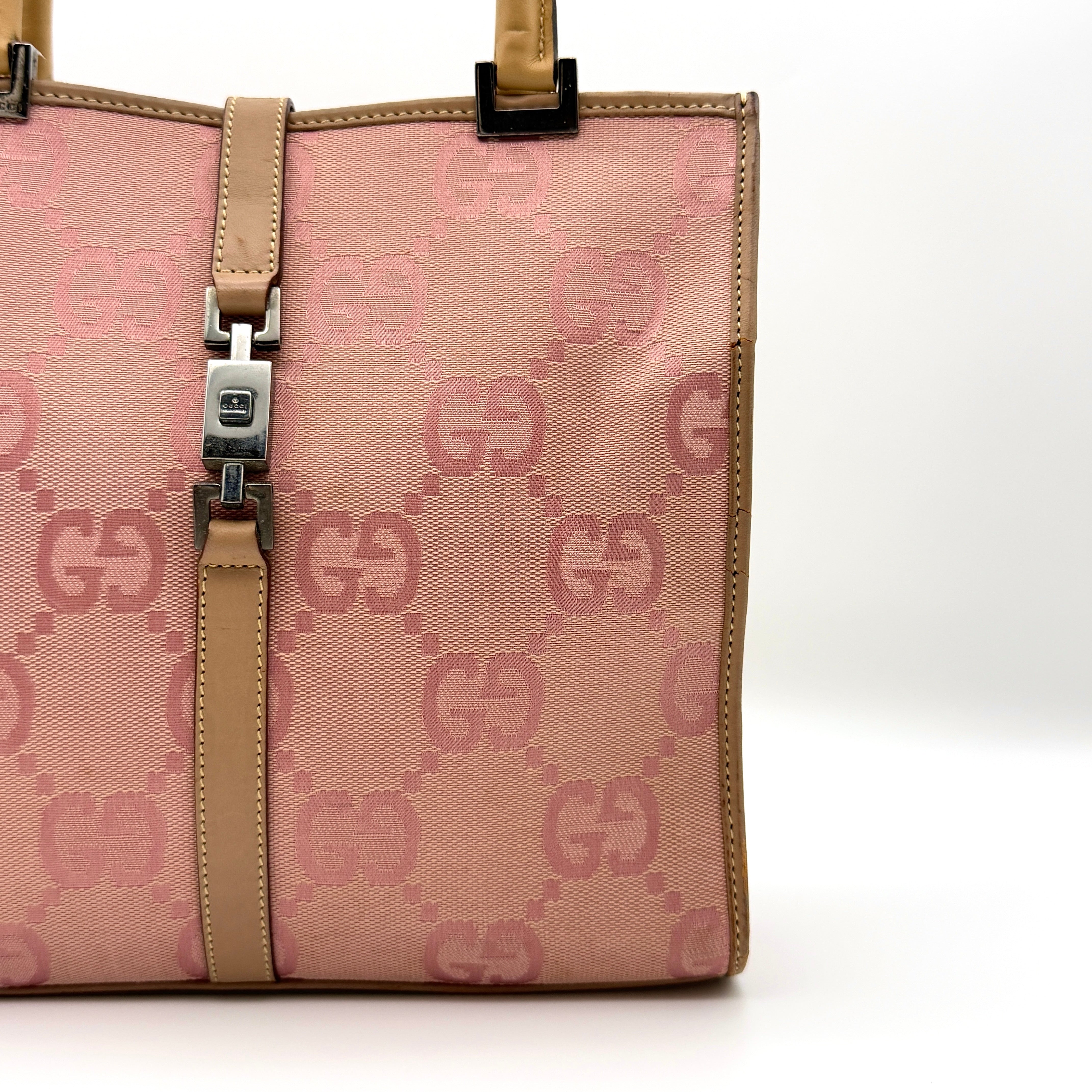Gucci GG Monogram Jackie Tote Bag Pink