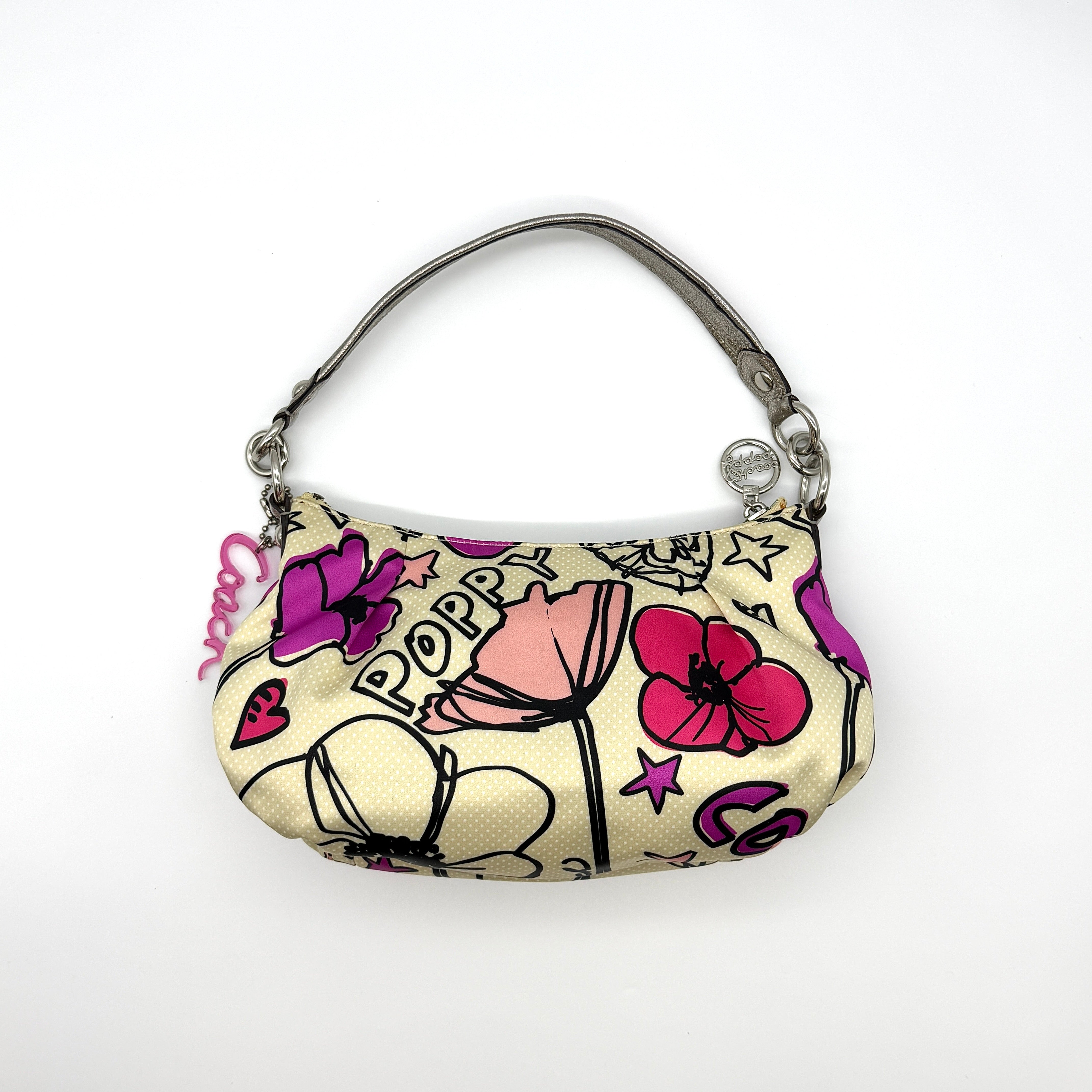 Coach 2Way Multicolour Satin Poppy Shoulder Bag Multi
