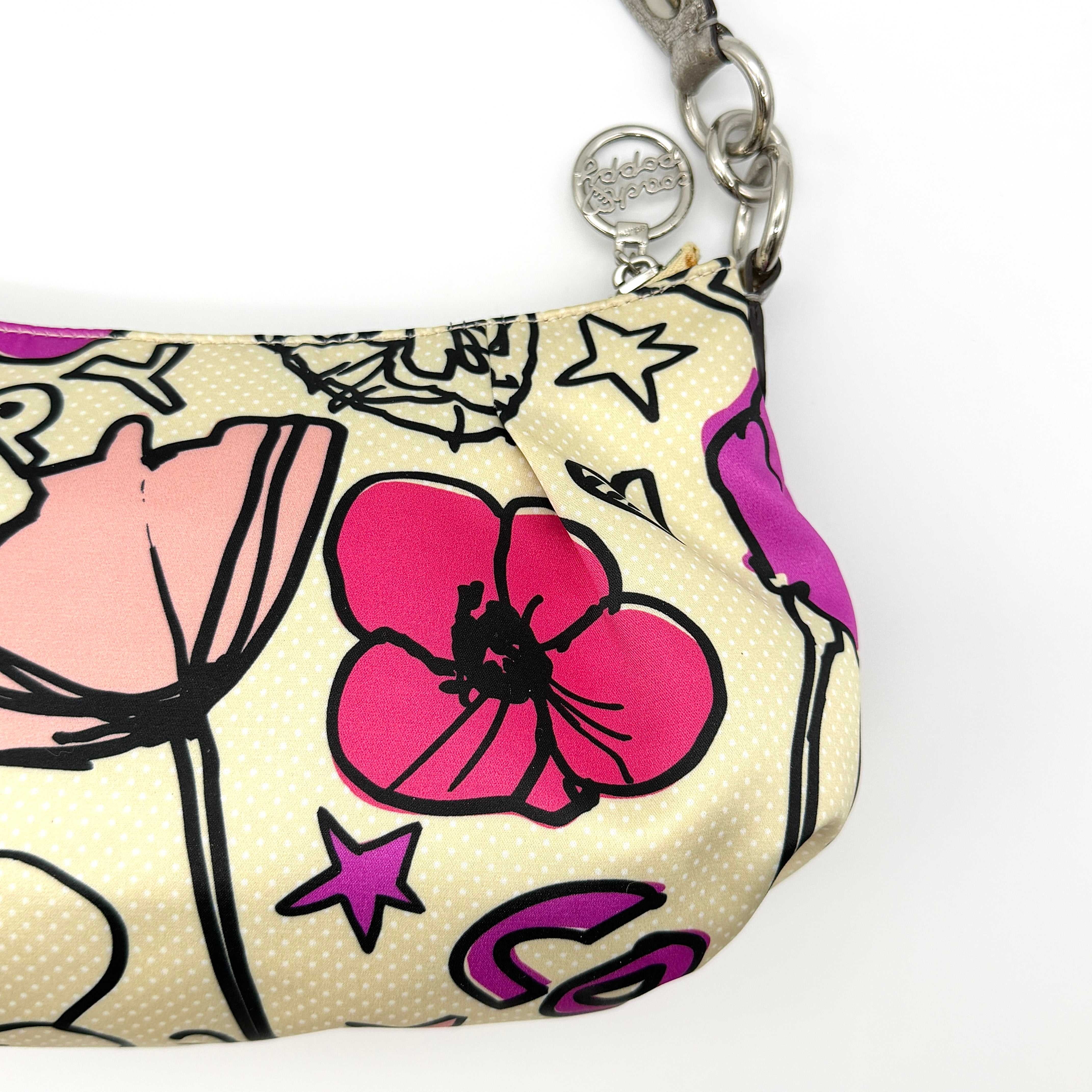 Coach 2Way Multicolour Satin Poppy Shoulder Bag Multi