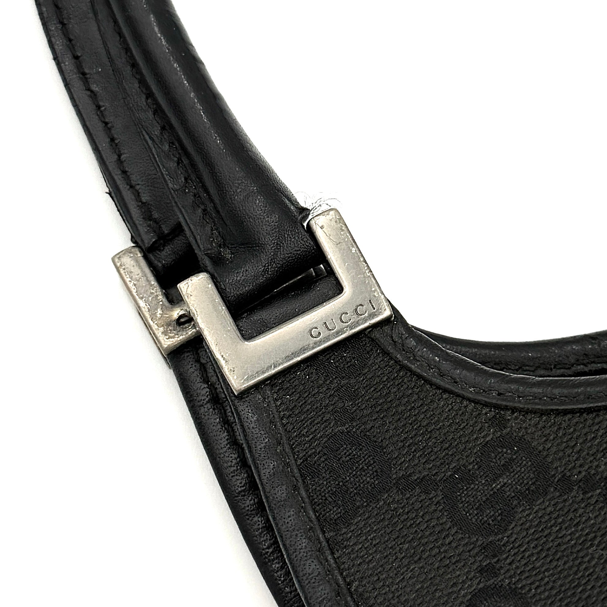 Gucci GG Monogram Jackie Shoulder Bag Black