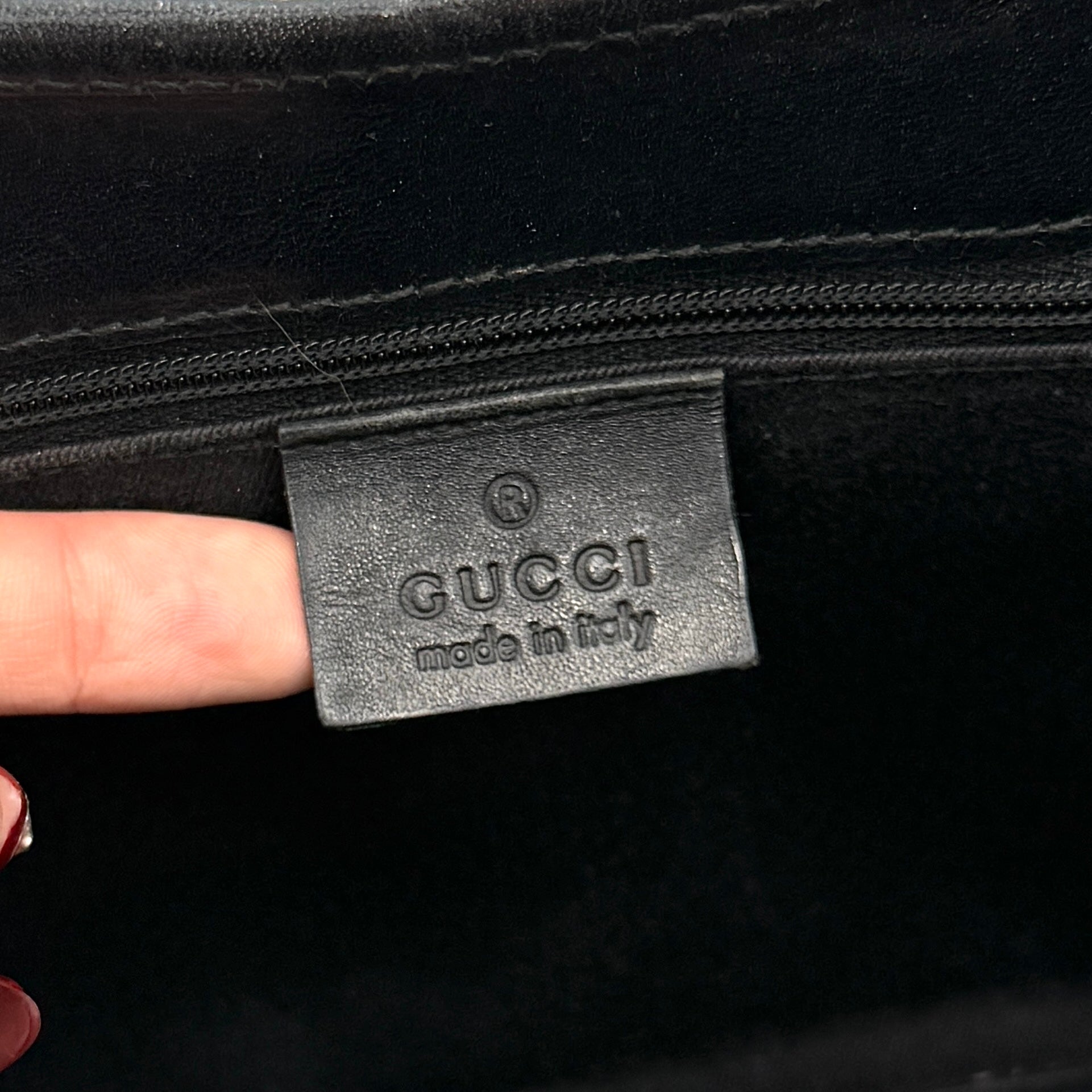 Gucci GG Monogram Jackie Shoulder Bag Black