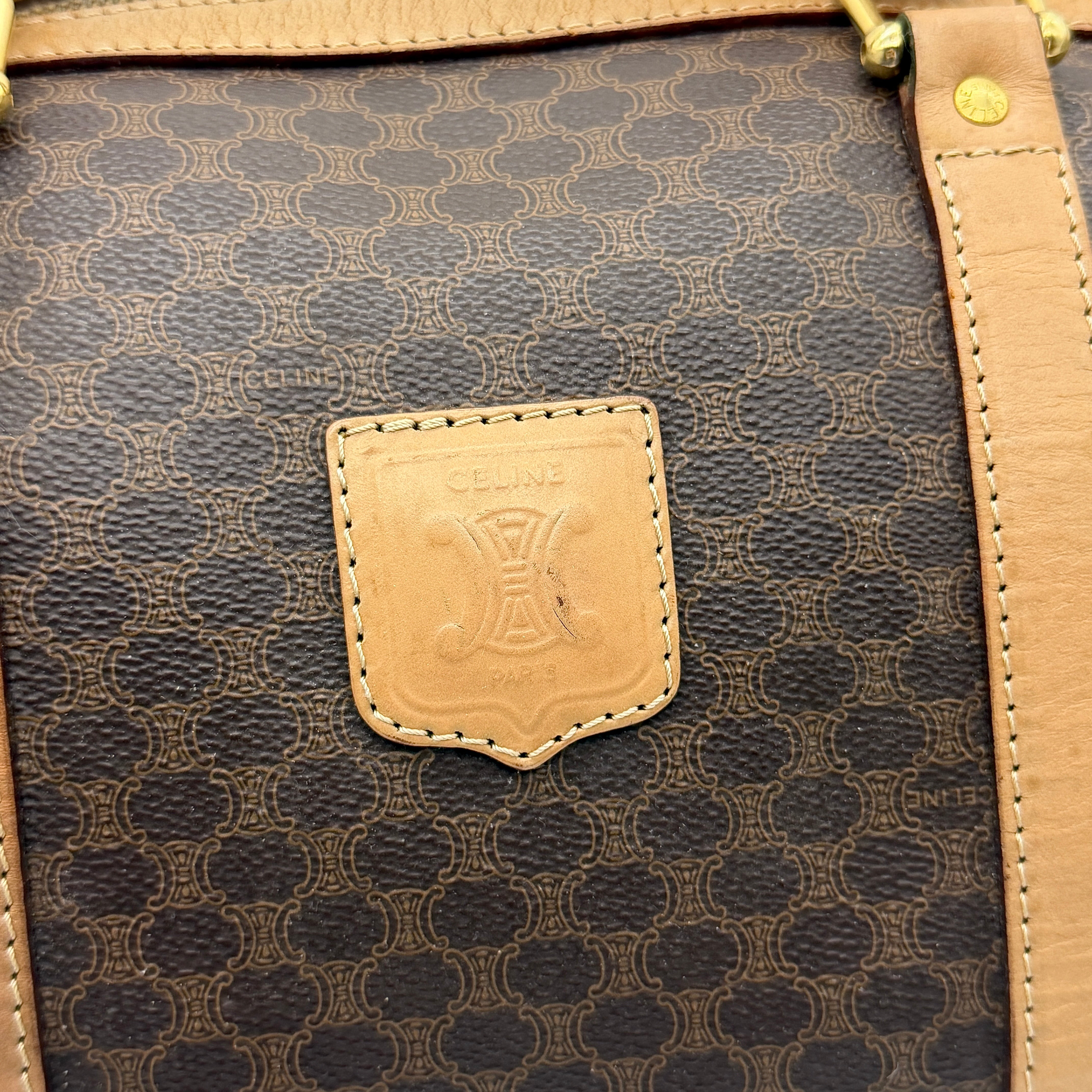 Celine Macadam Triomphe Duffle Bag Brown/Tan