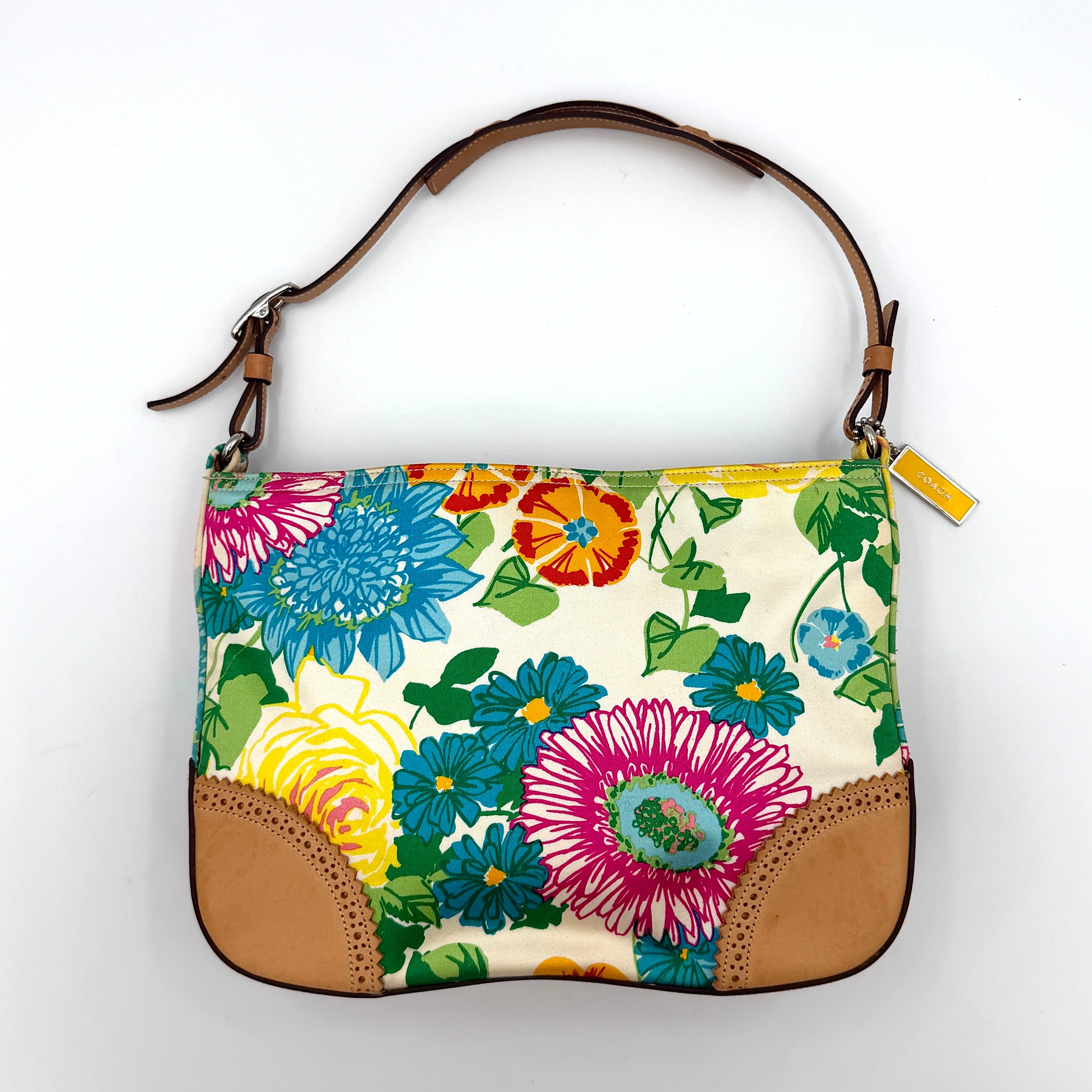 Coach Girlie Floral Hobo Shoulder Bag Multicolor