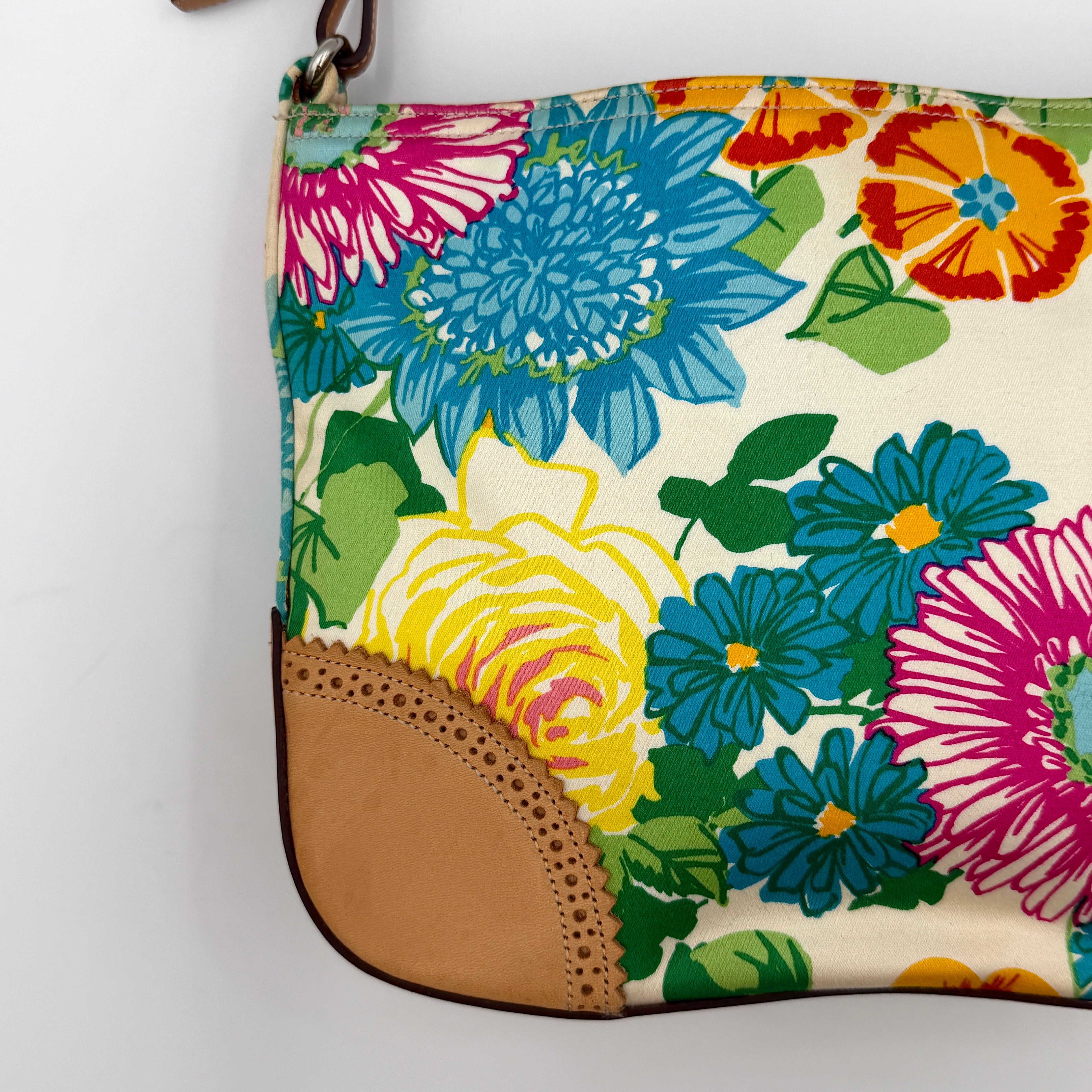Coach Girlie Floral Hobo Shoulder Bag Multicolor