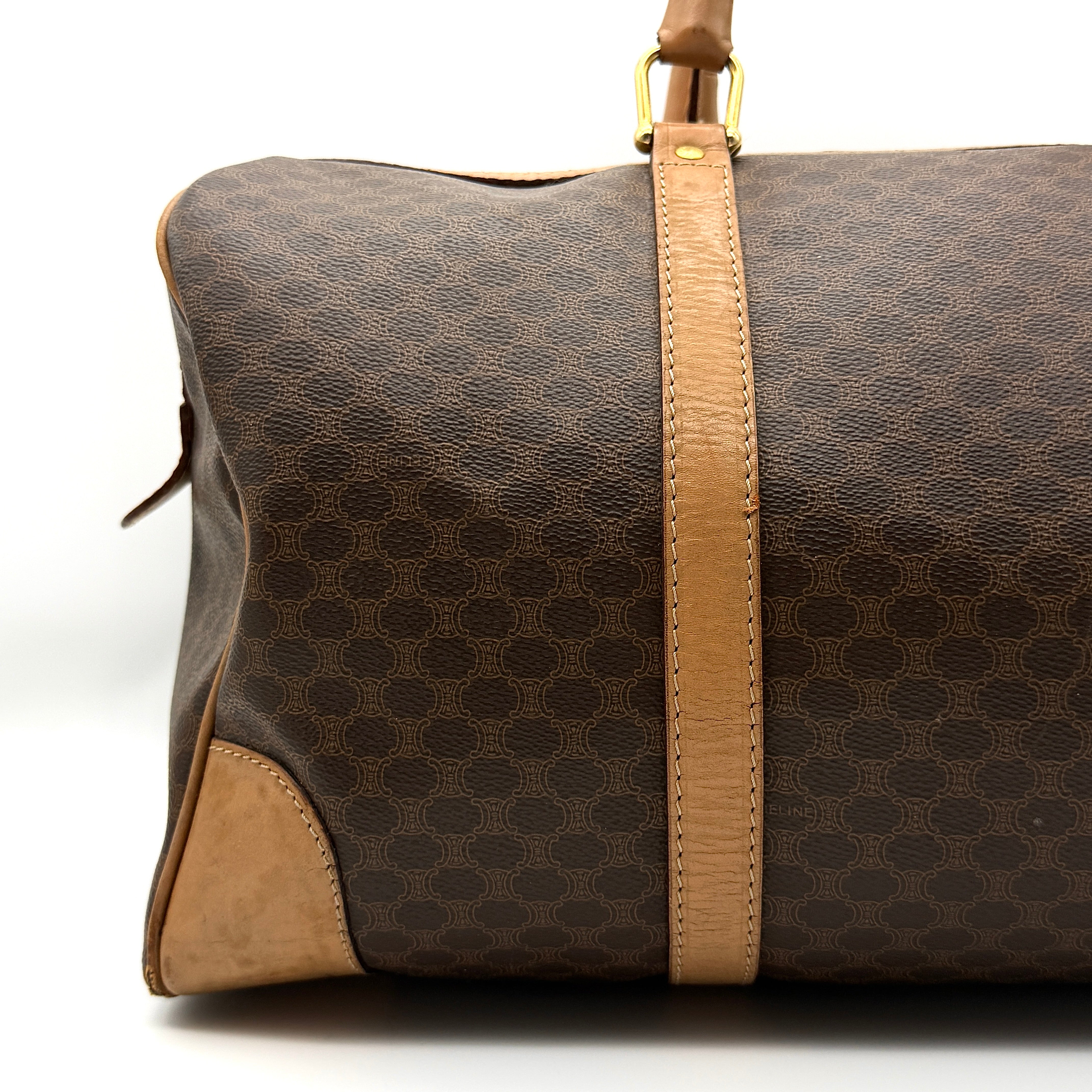 Celine Macadam Triomphe Duffle Bag Brown/Tan