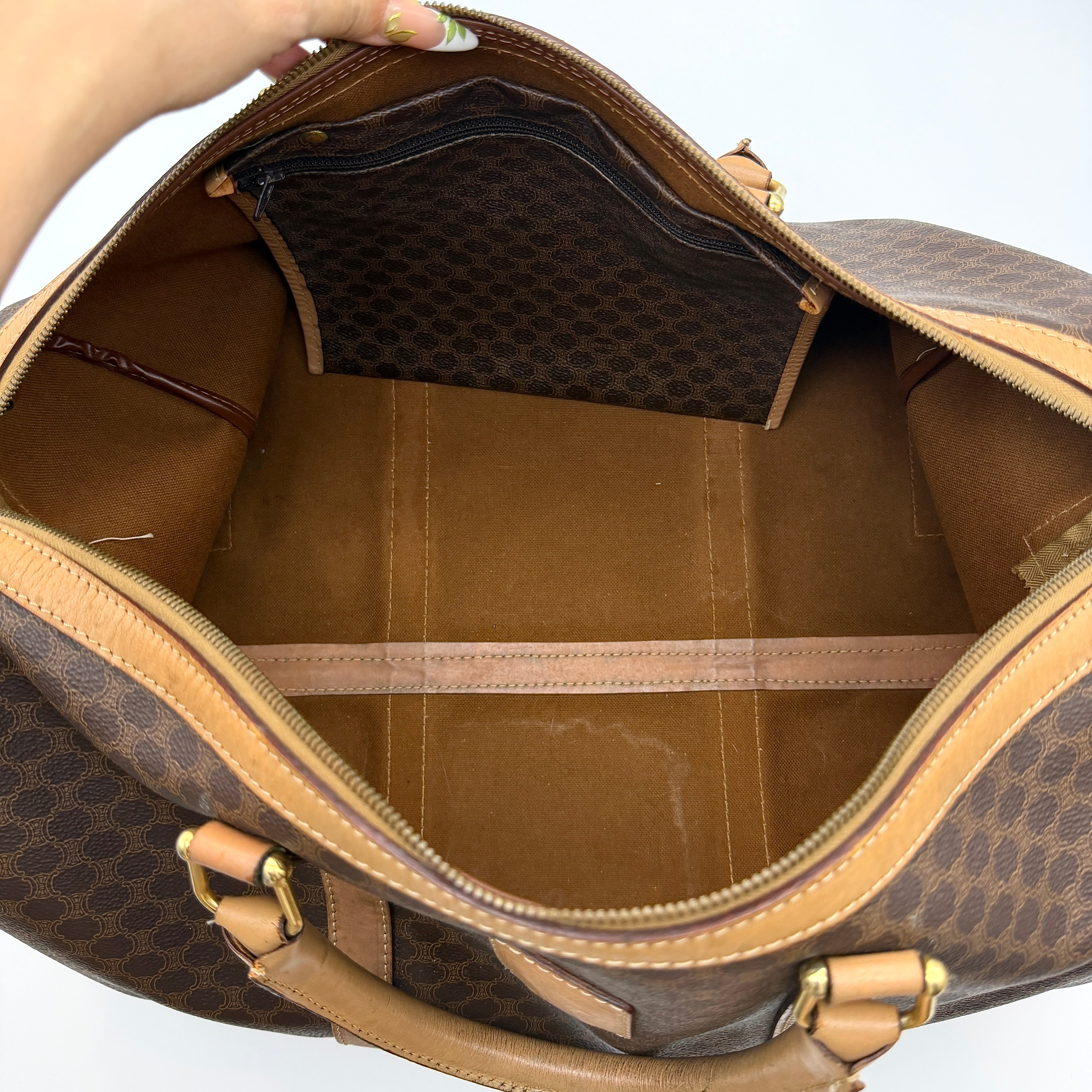 Celine Macadam Triomphe Duffle Bag Brown/Tan