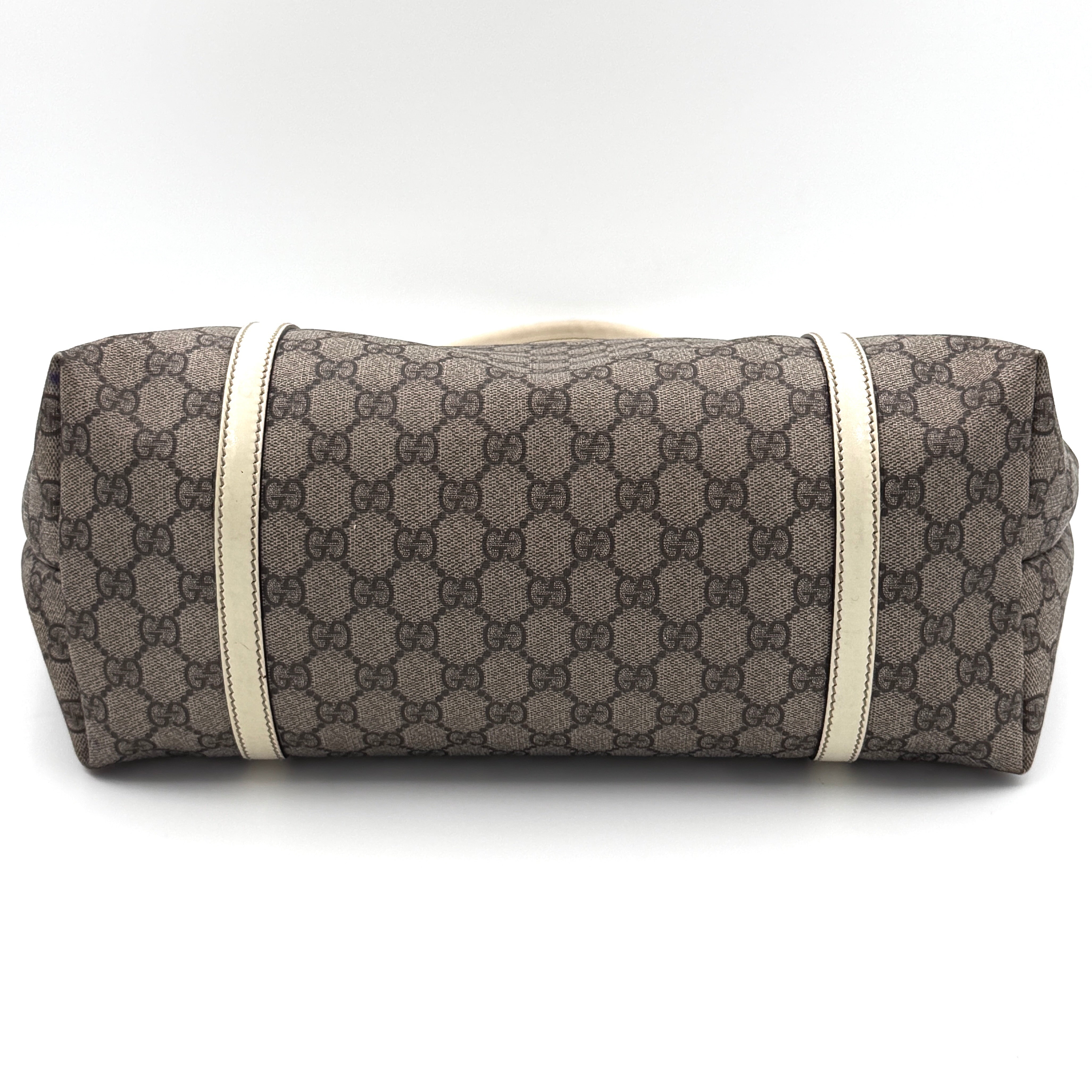 Gucci GG Monogram Supreme PVC Tote Bag Beige/Gold