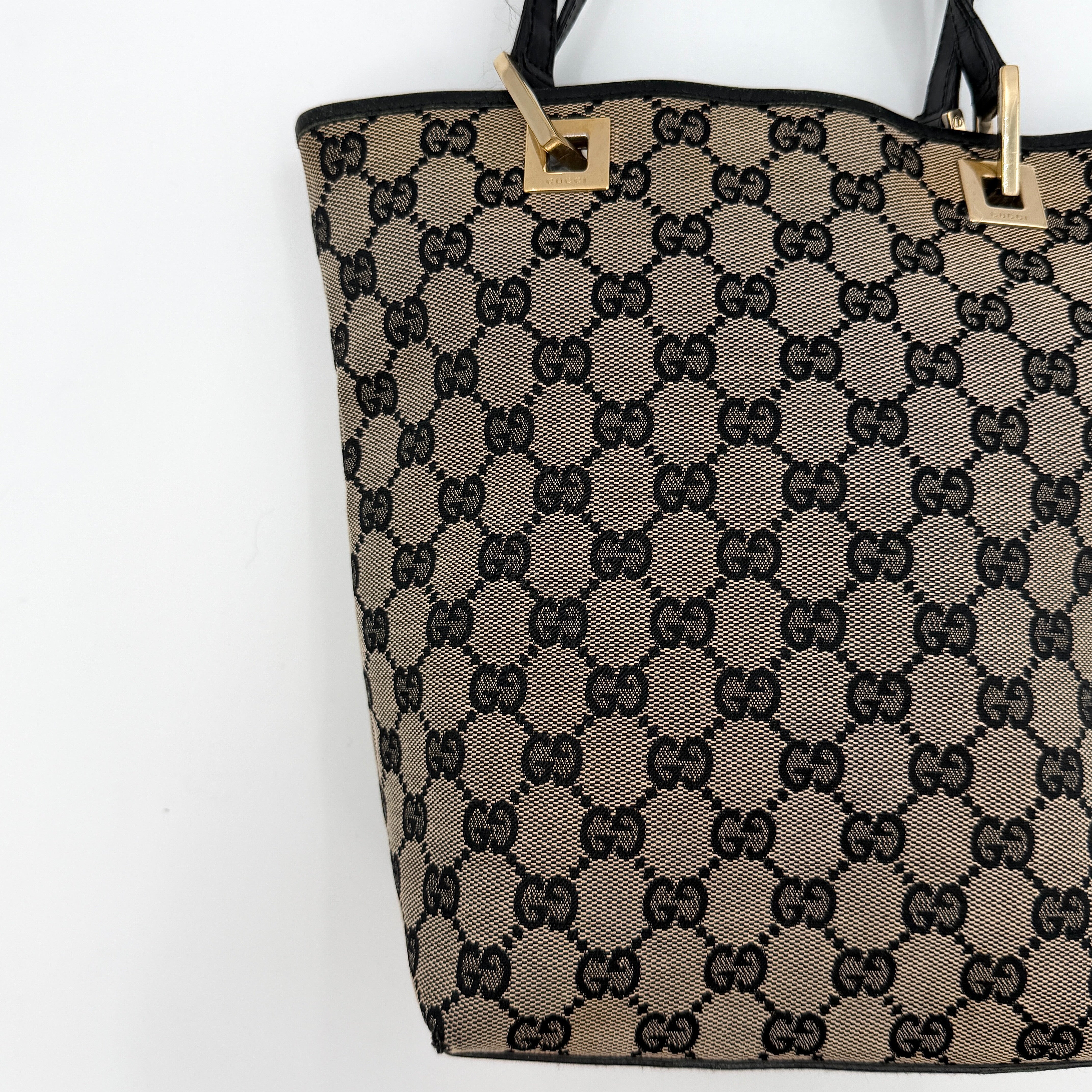 Gucci GG Monogram Tote Bag Black/Grey