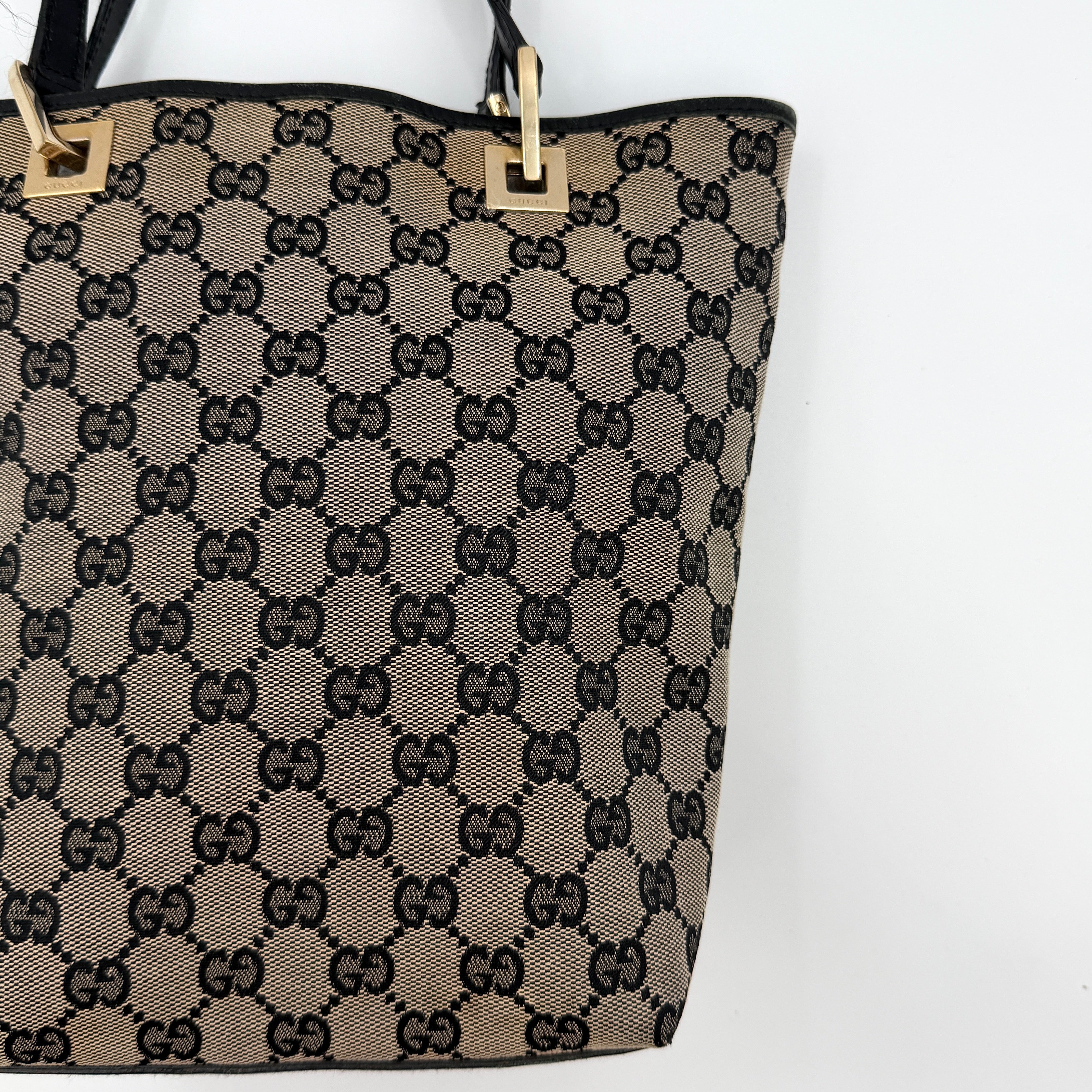 Gucci GG Monogram Tote Bag Black/Grey