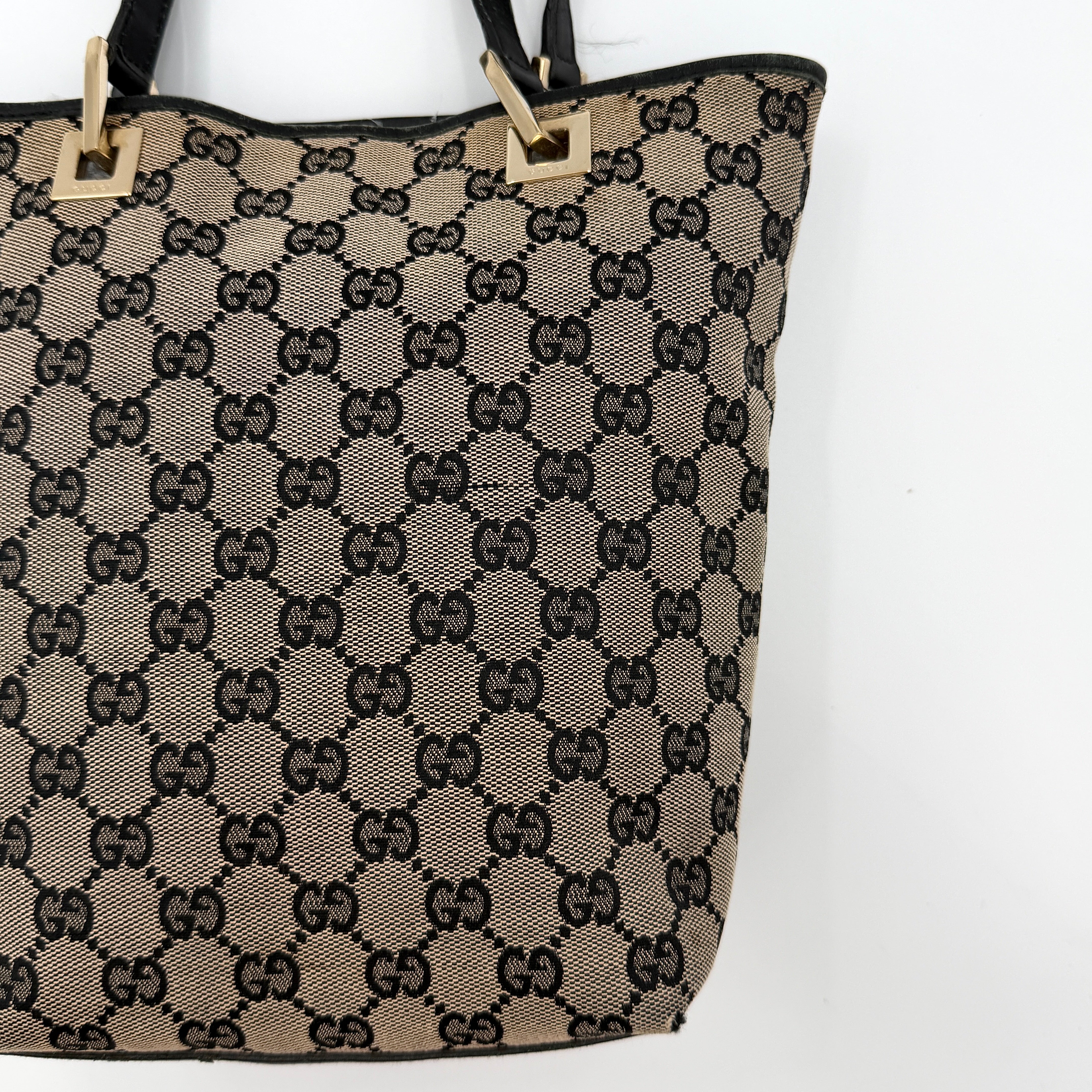Gucci GG Monogram Tote Bag Black/Grey