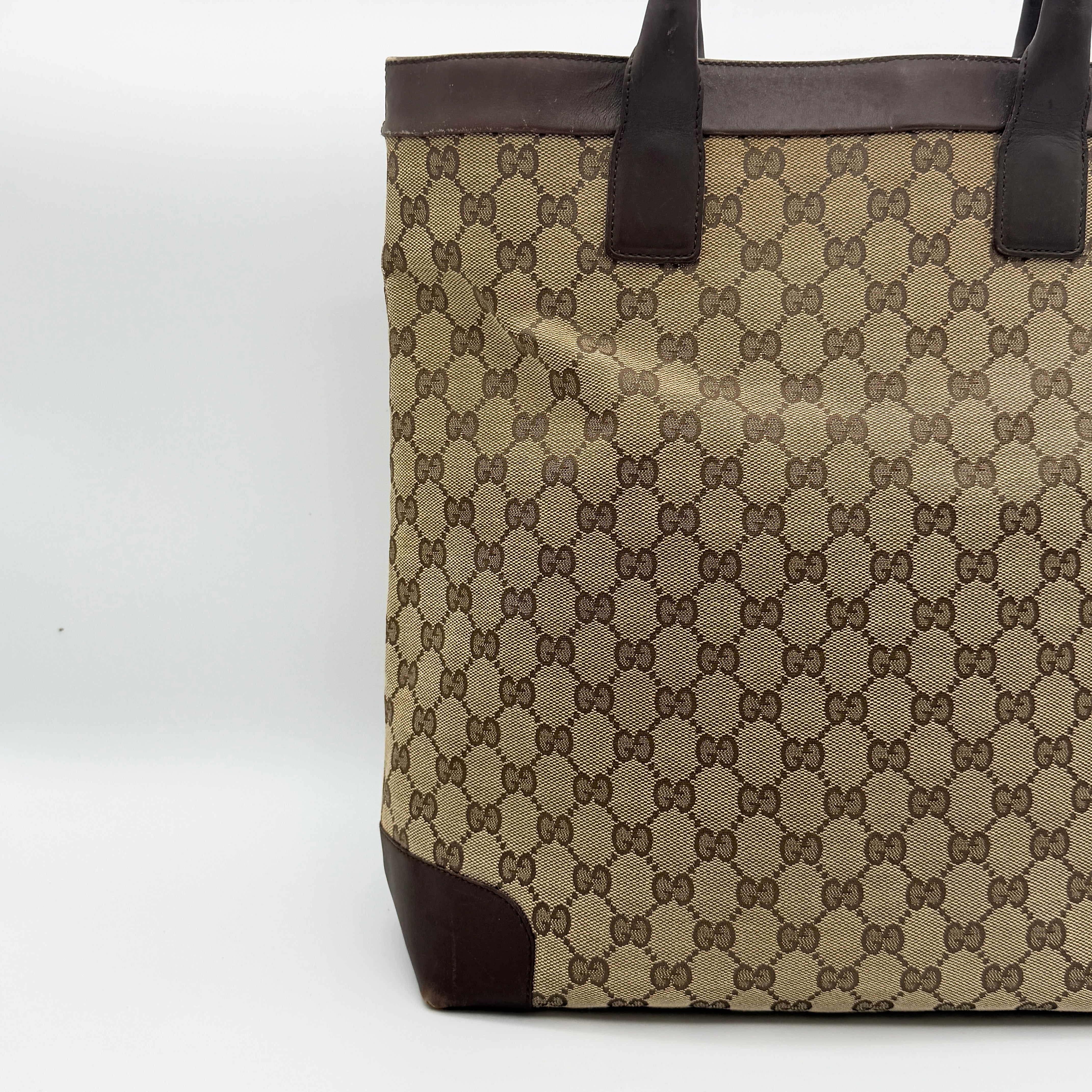 Gucci GG Monogram Tote Bag Beige/Brown