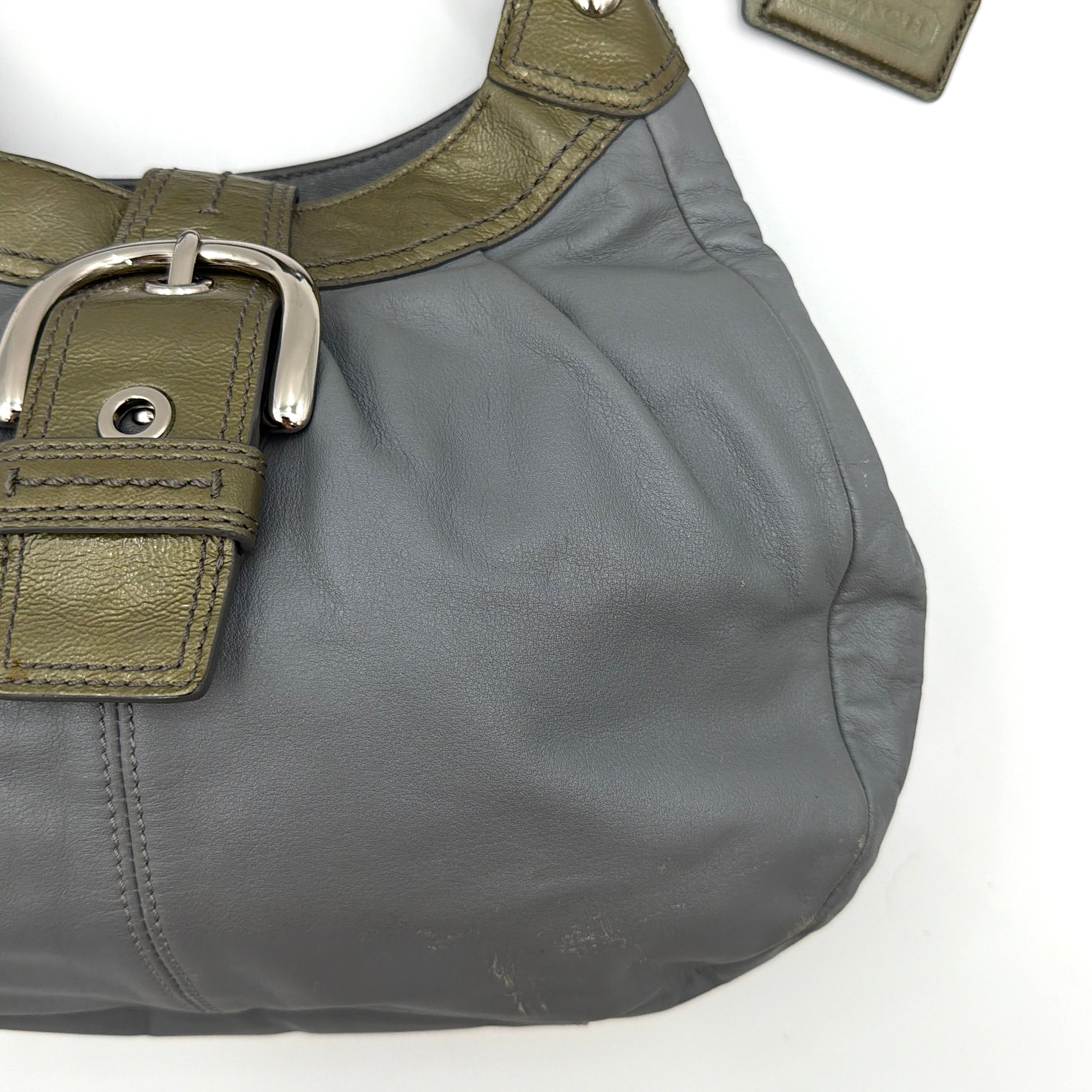 Coach Y2K Soho Lynn Hobo Shoulder Bag Grey