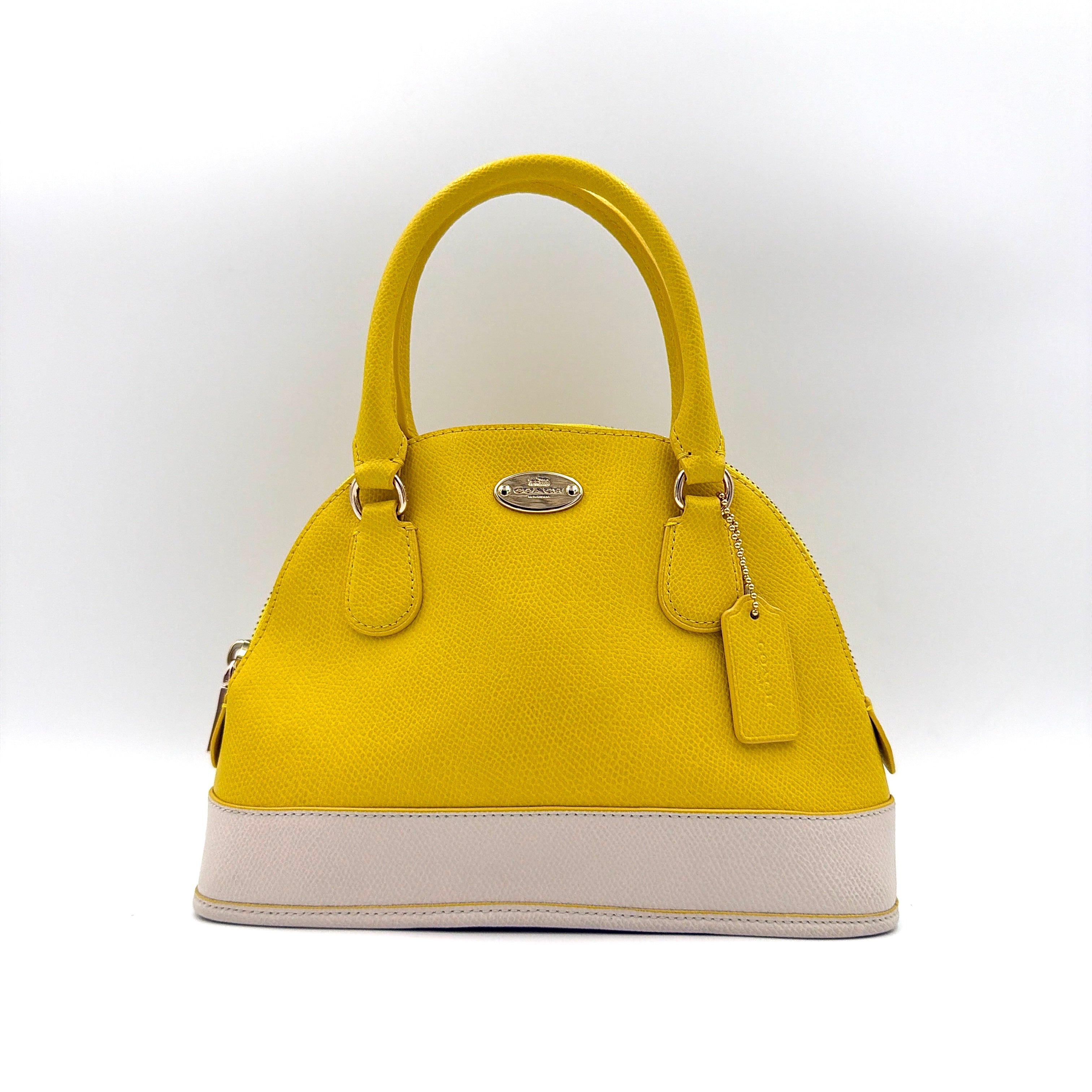 Coach 2Way Mini Cora Domed Handbag Yellow