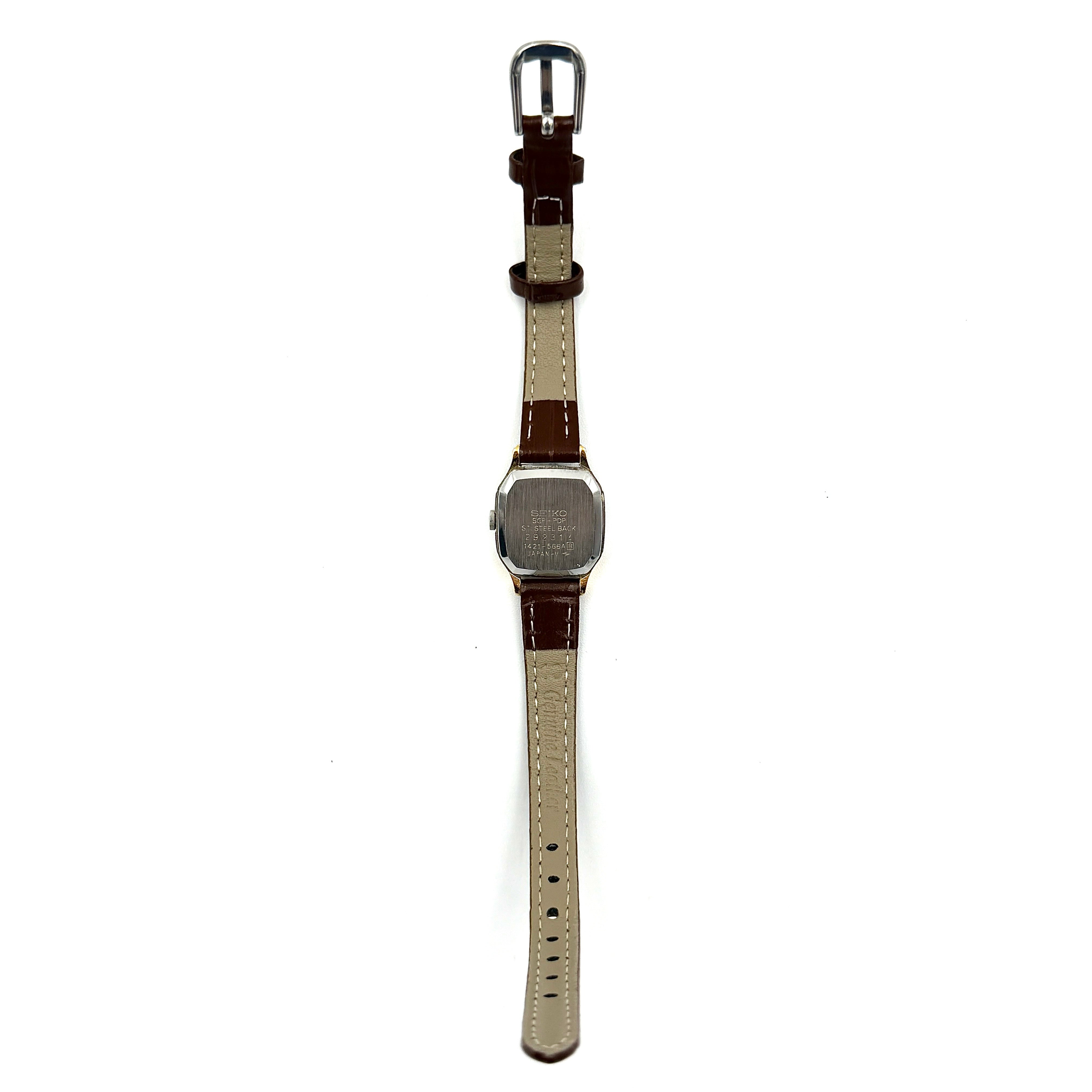 Seiko Tank 1421-566A Quartz Watch Gold/Black