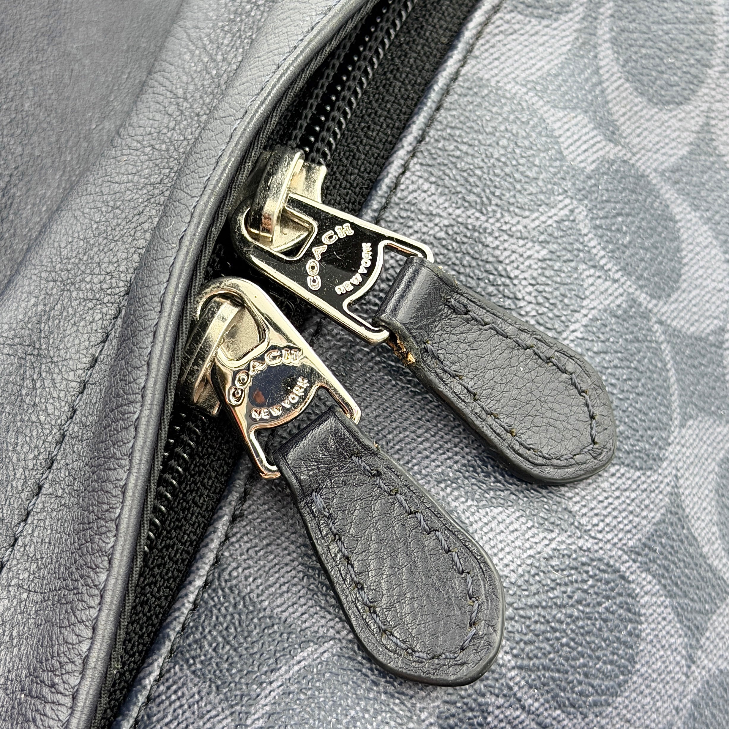 Coach Signature Charles Backpack Navy Blue