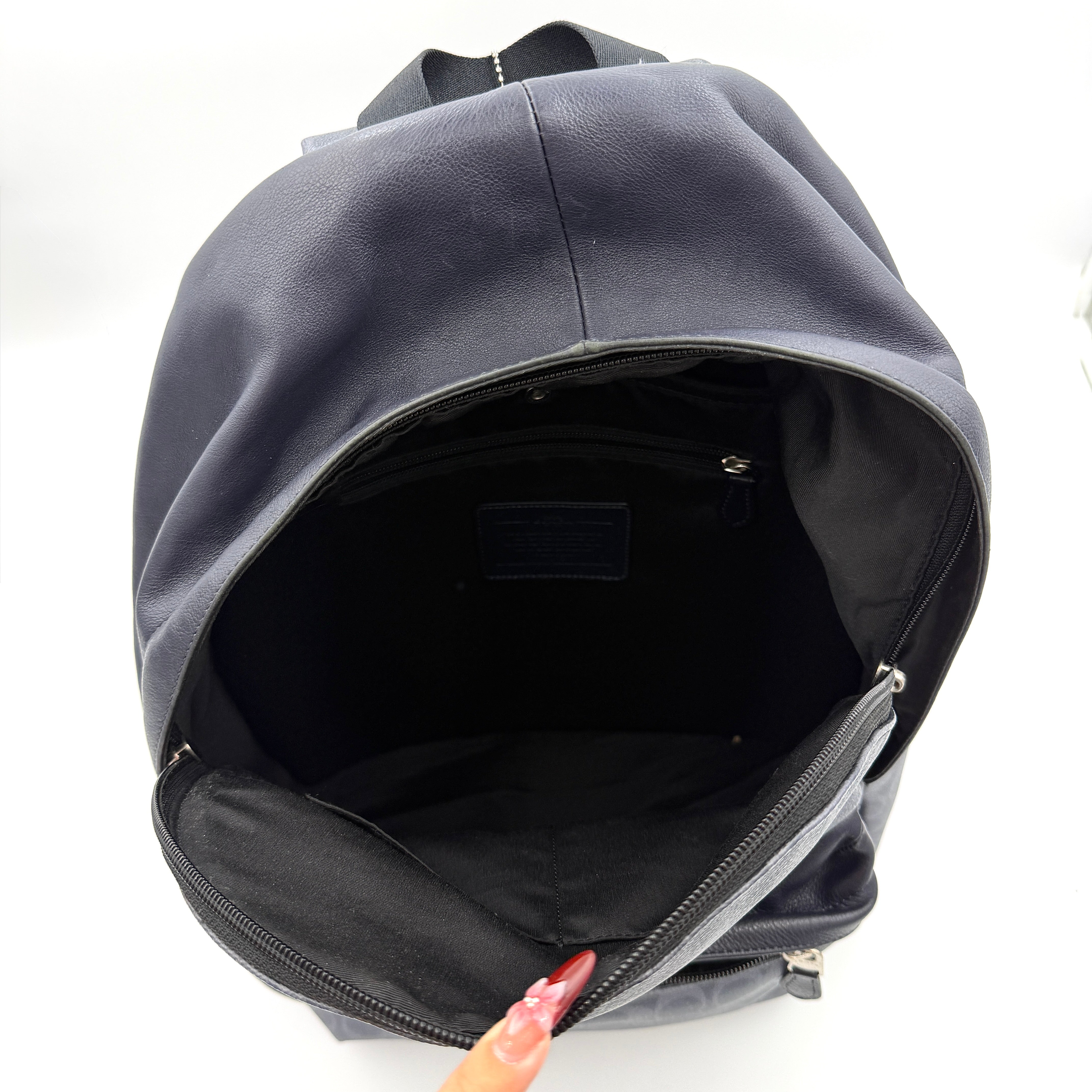 Coach Signature Charles Backpack Navy Blue