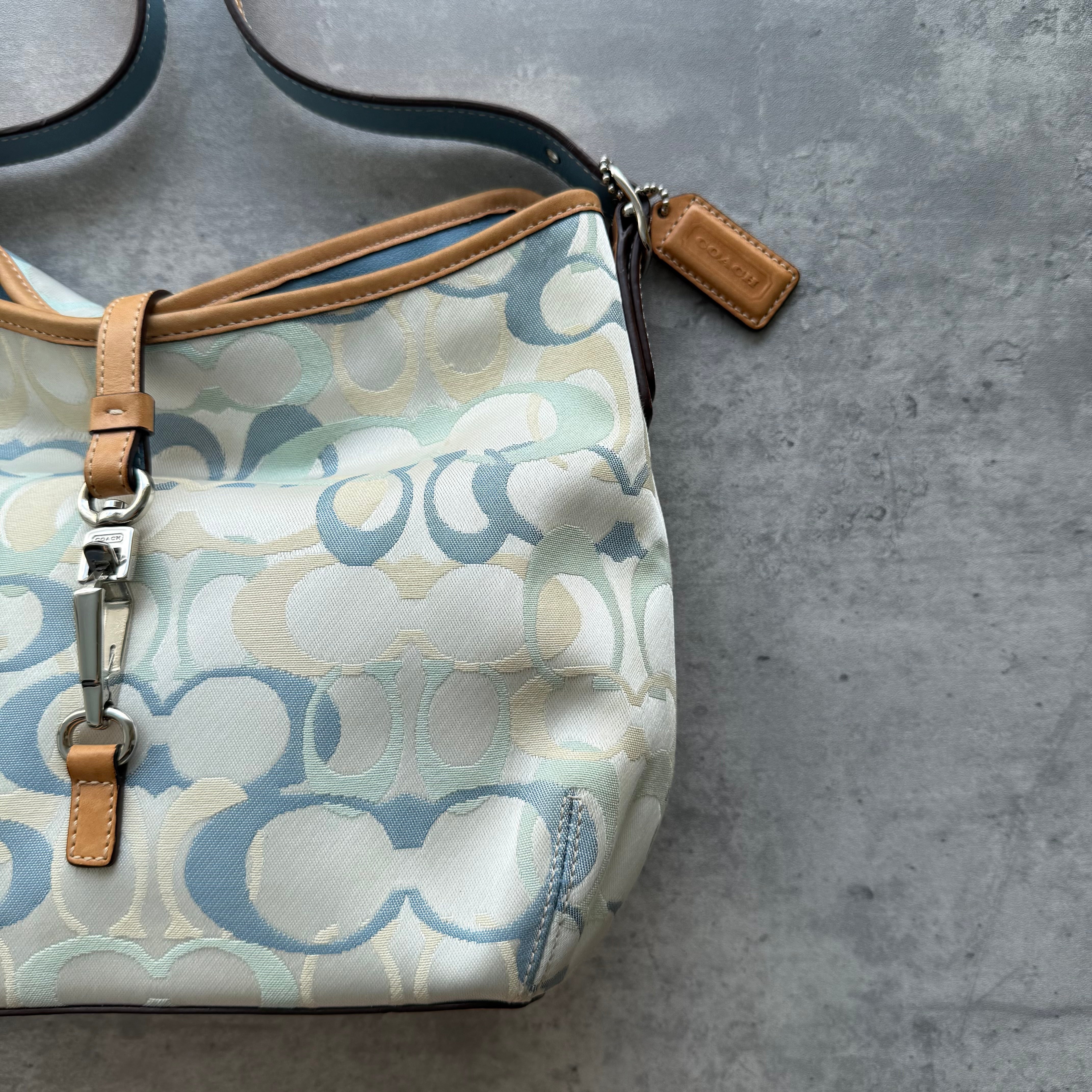 Coach Signature Clip Shoulder Bag Multicolor