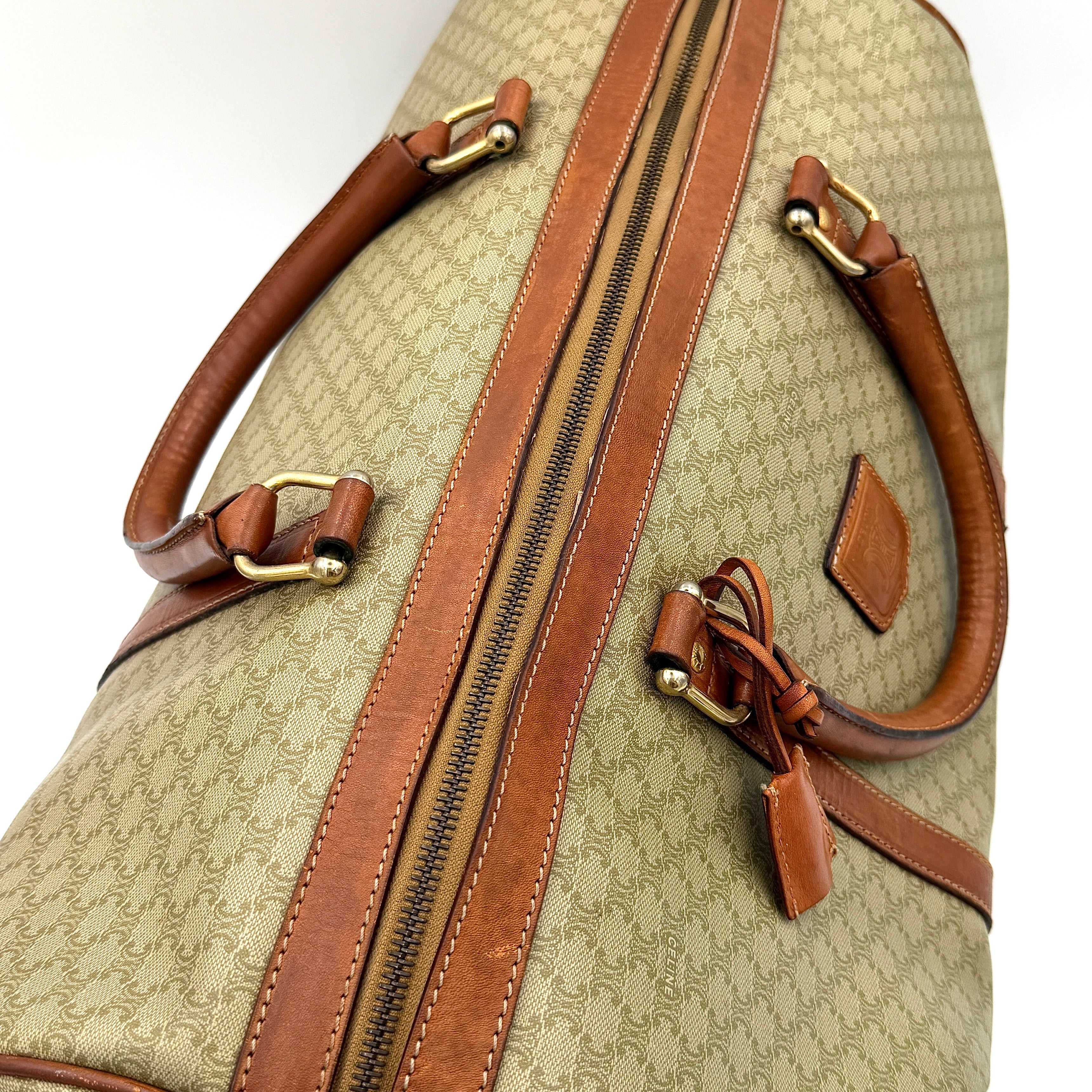 Celine Macadam Triomphe Duffle Bag Beige