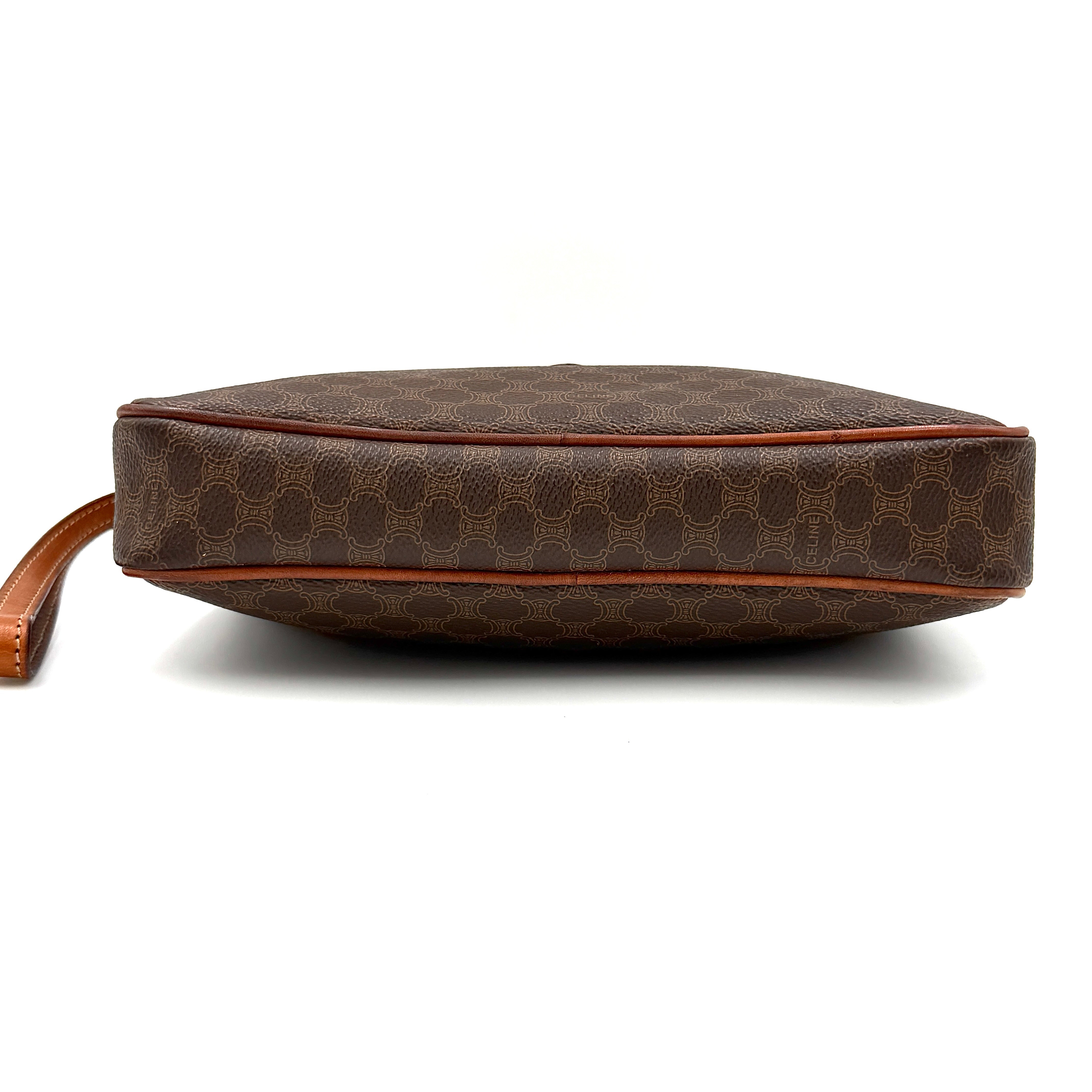 Celine Triomphe Macadam Clutch Bag Brown