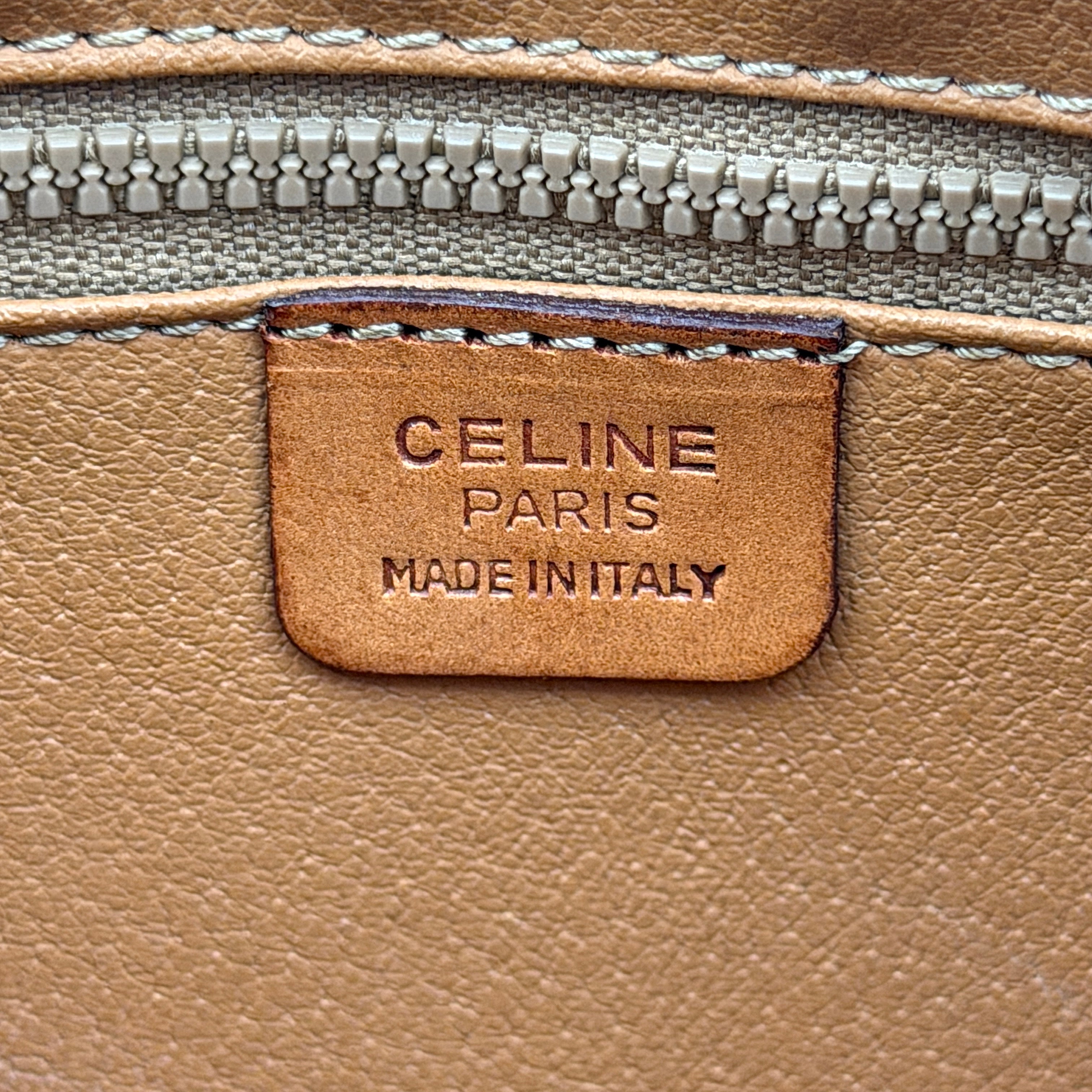 Celine Triomphe Macadam Clutch Bag Brown