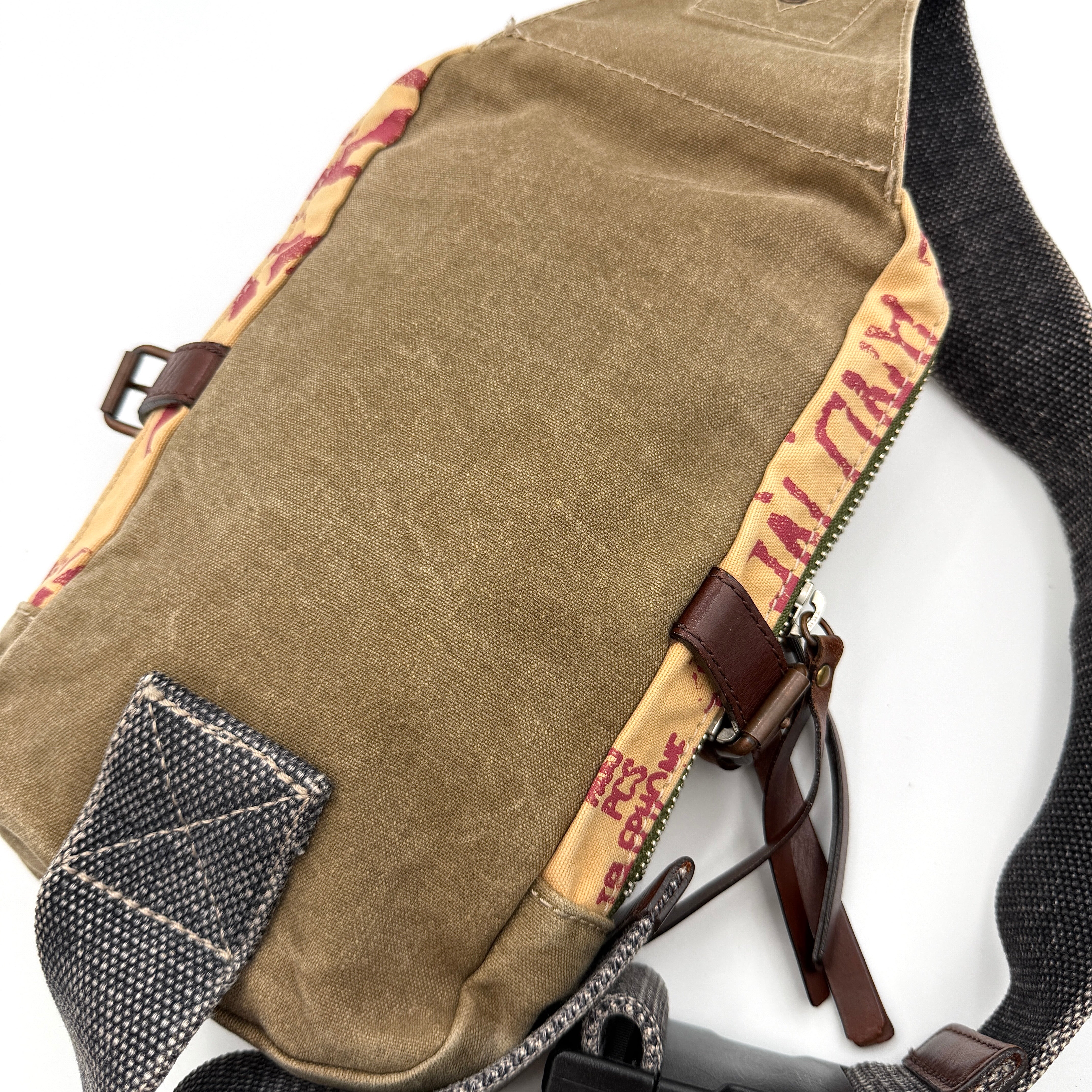 Vivienne Westwood Canvas Skull Sling Bag Brown