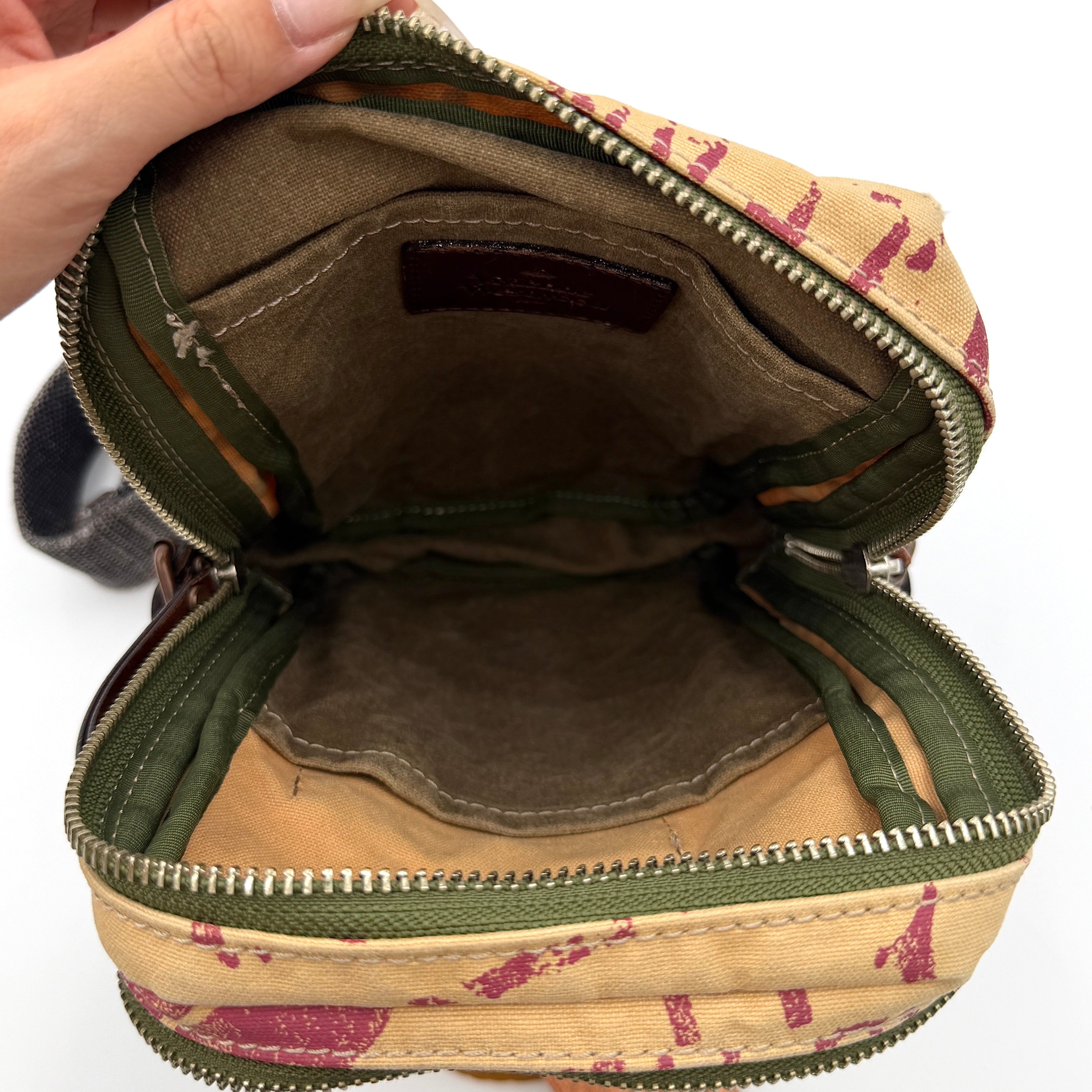 Vivienne Westwood Canvas Skull Sling Bag Brown