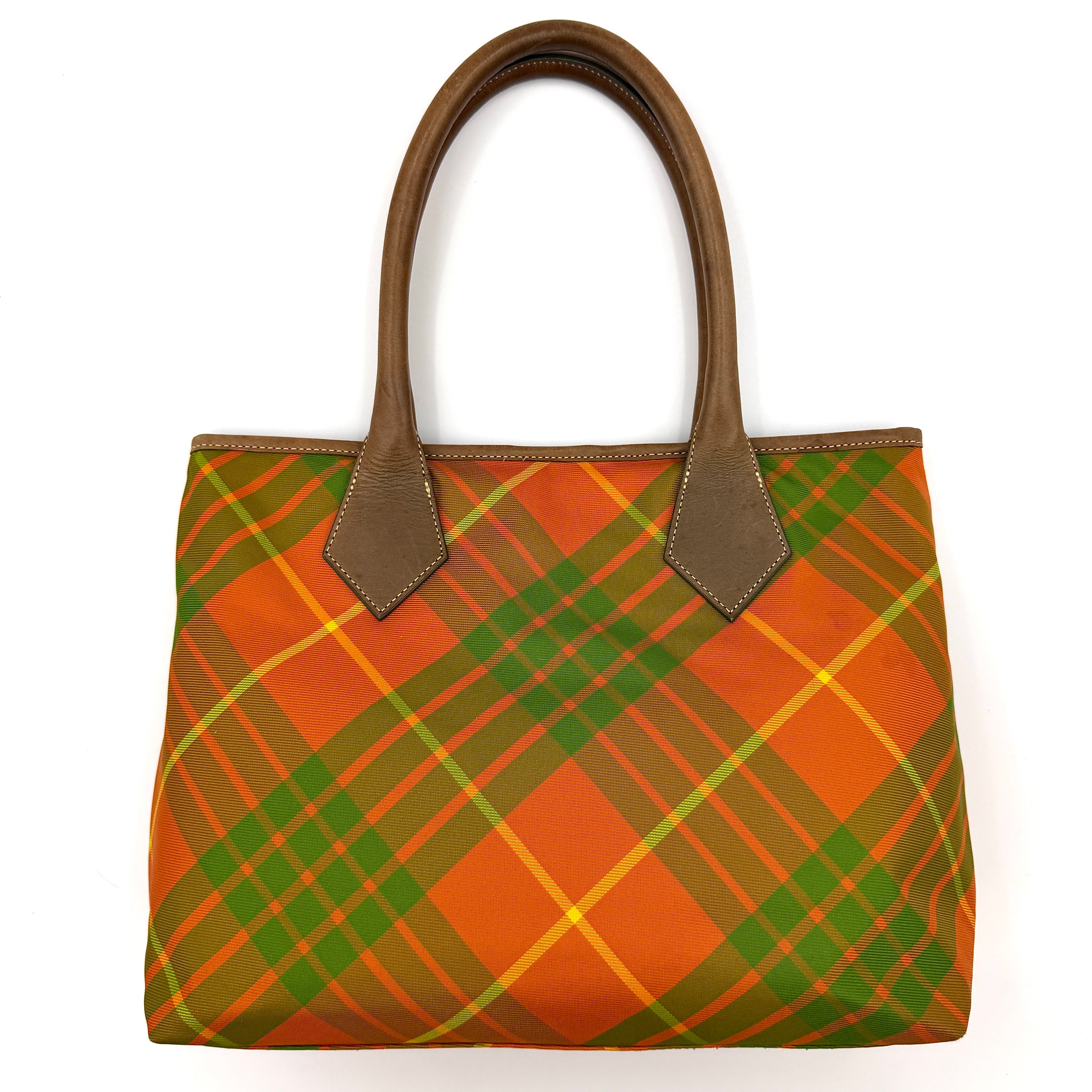 Vivienne Westwood Plaid Tote Bag Multicolor