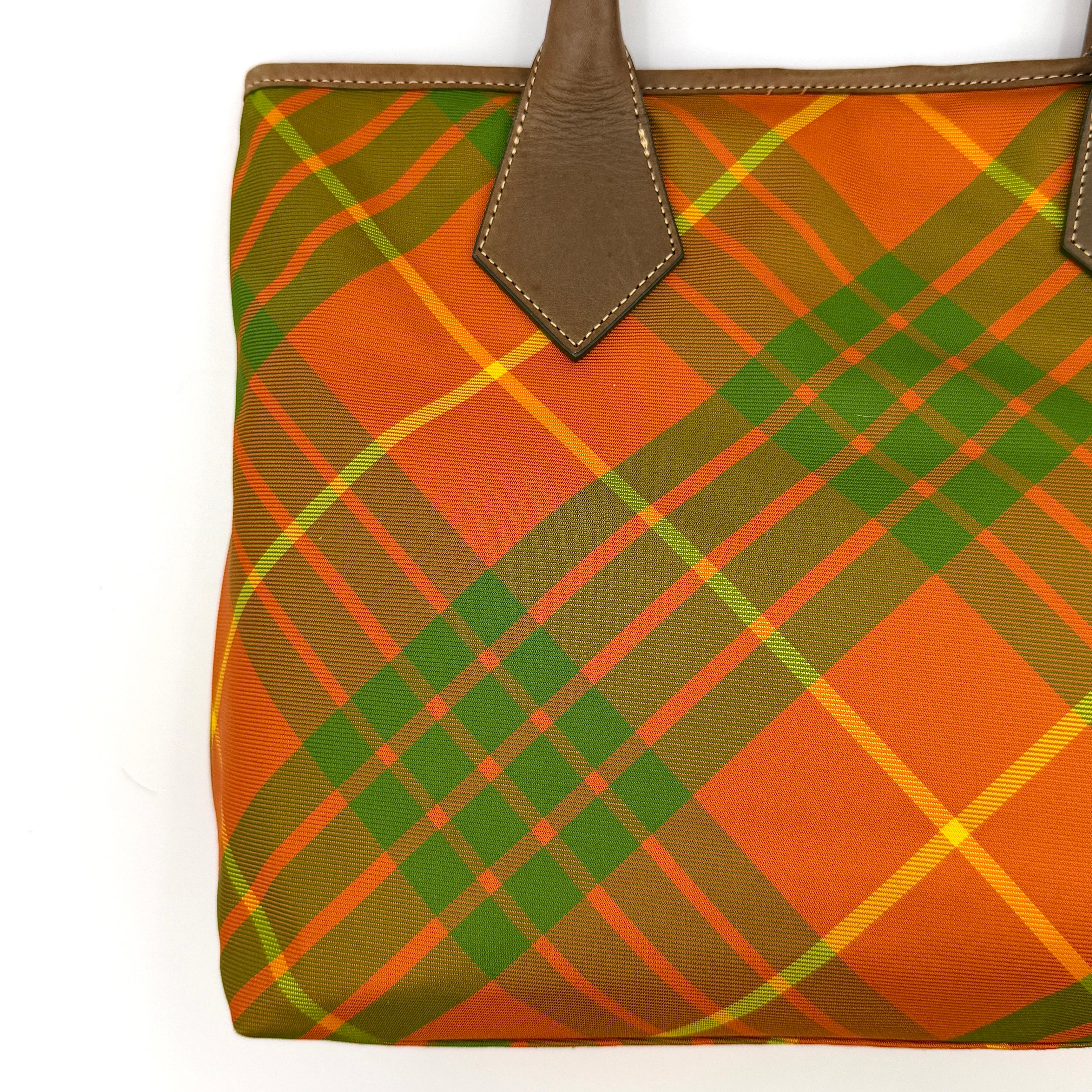 Vivienne Westwood Plaid Tote Bag Multicolor