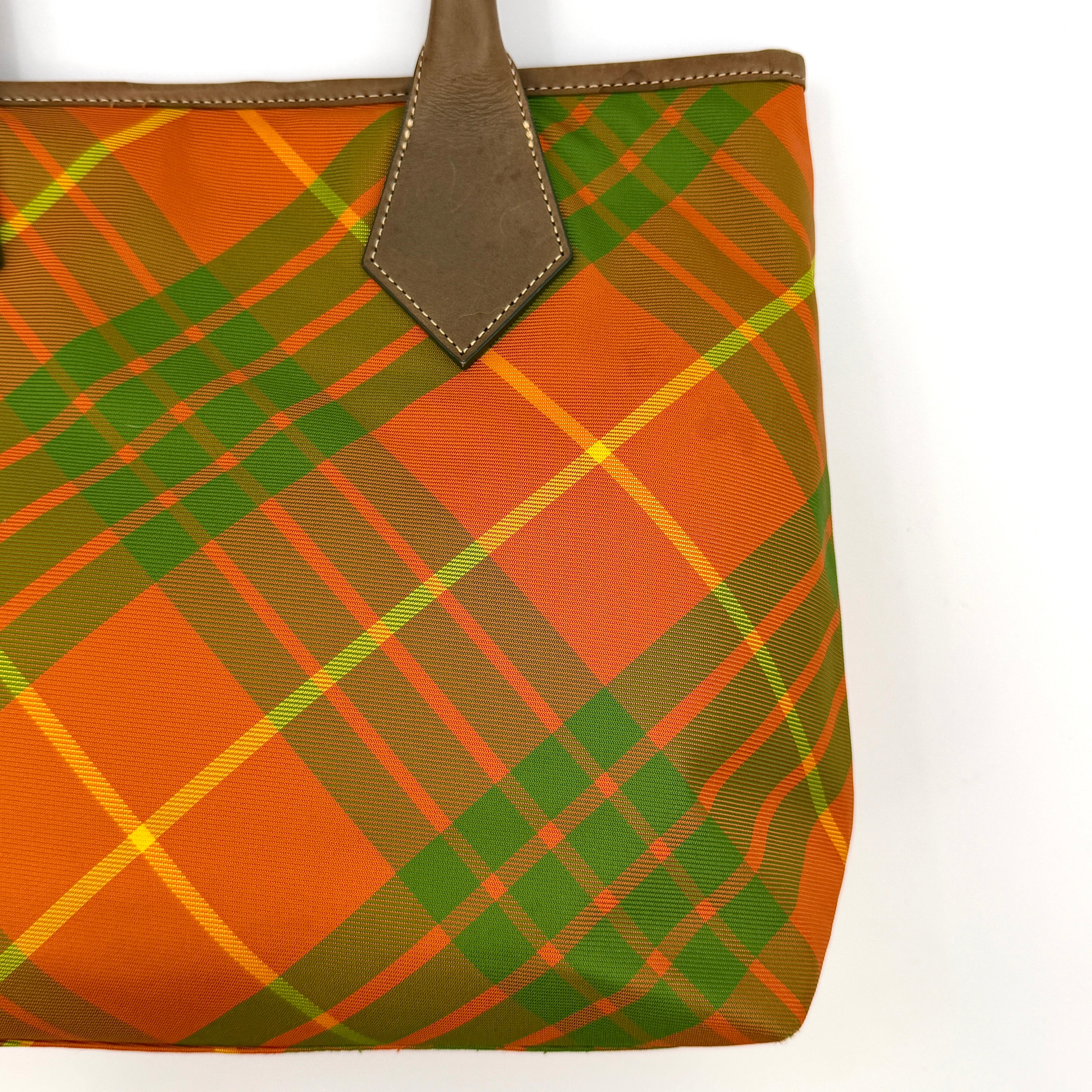 Vivienne Westwood Plaid Tote Bag Multicolor