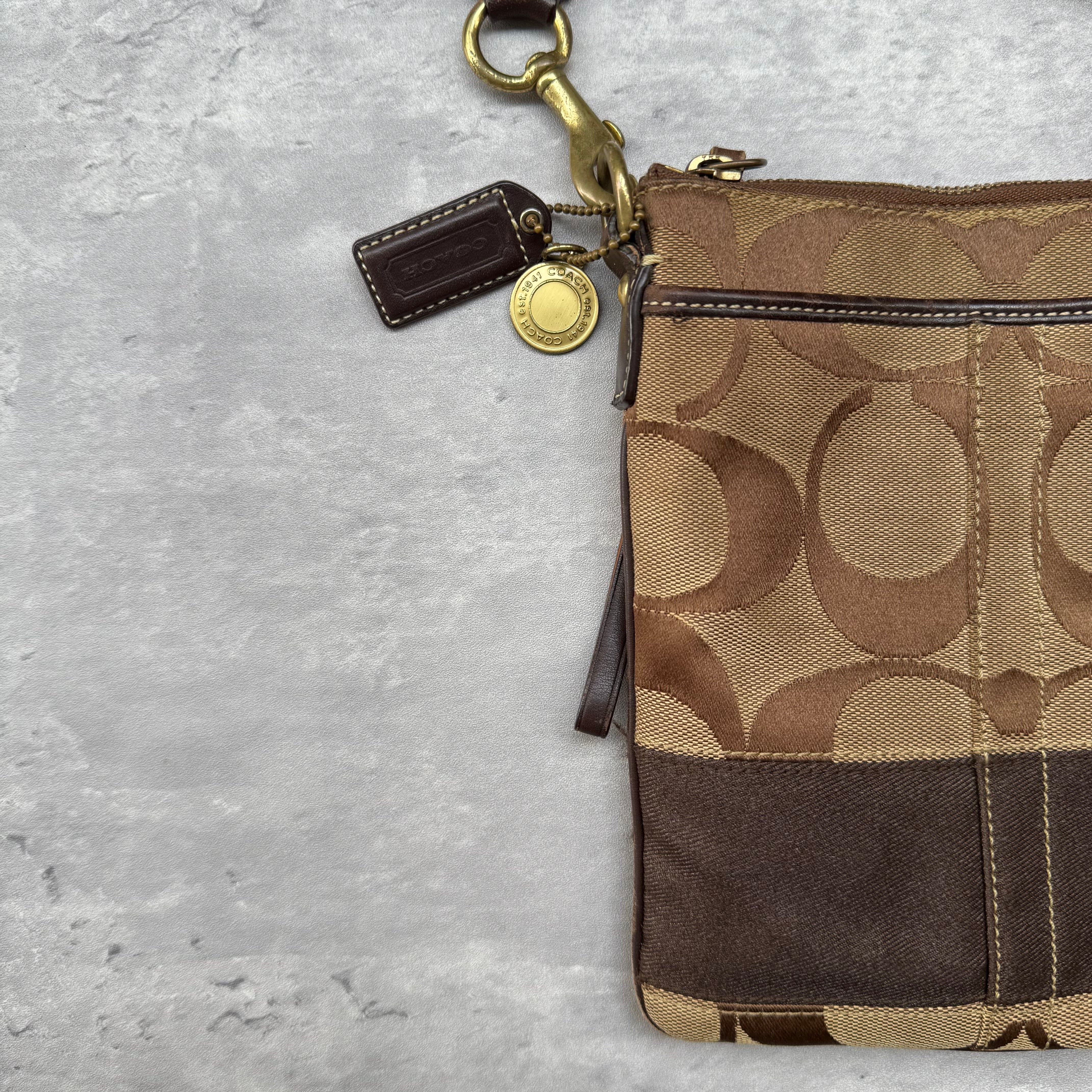 Coach Signature Canvas Crossbody Bag Brown