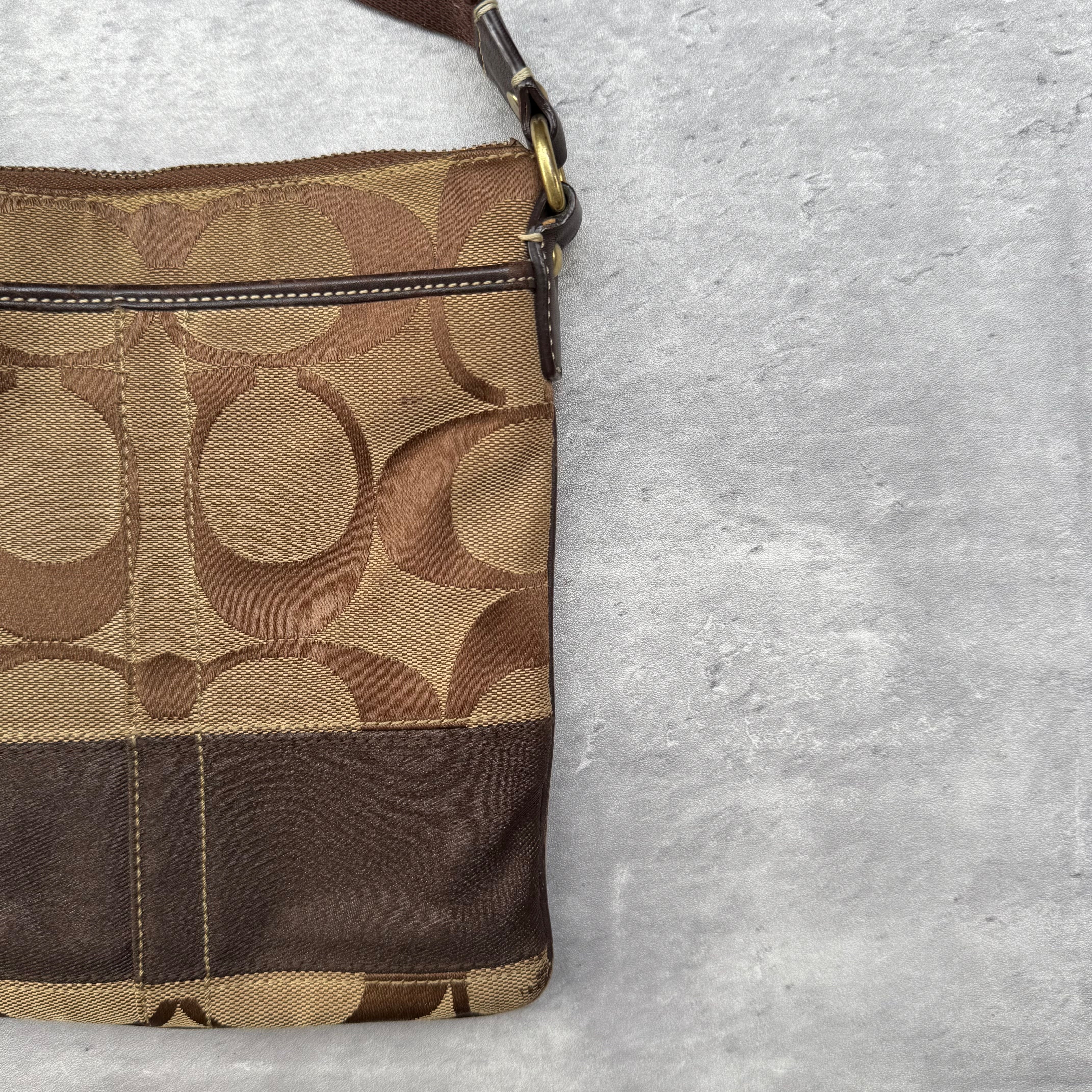Coach Signature Canvas Crossbody Bag Brown