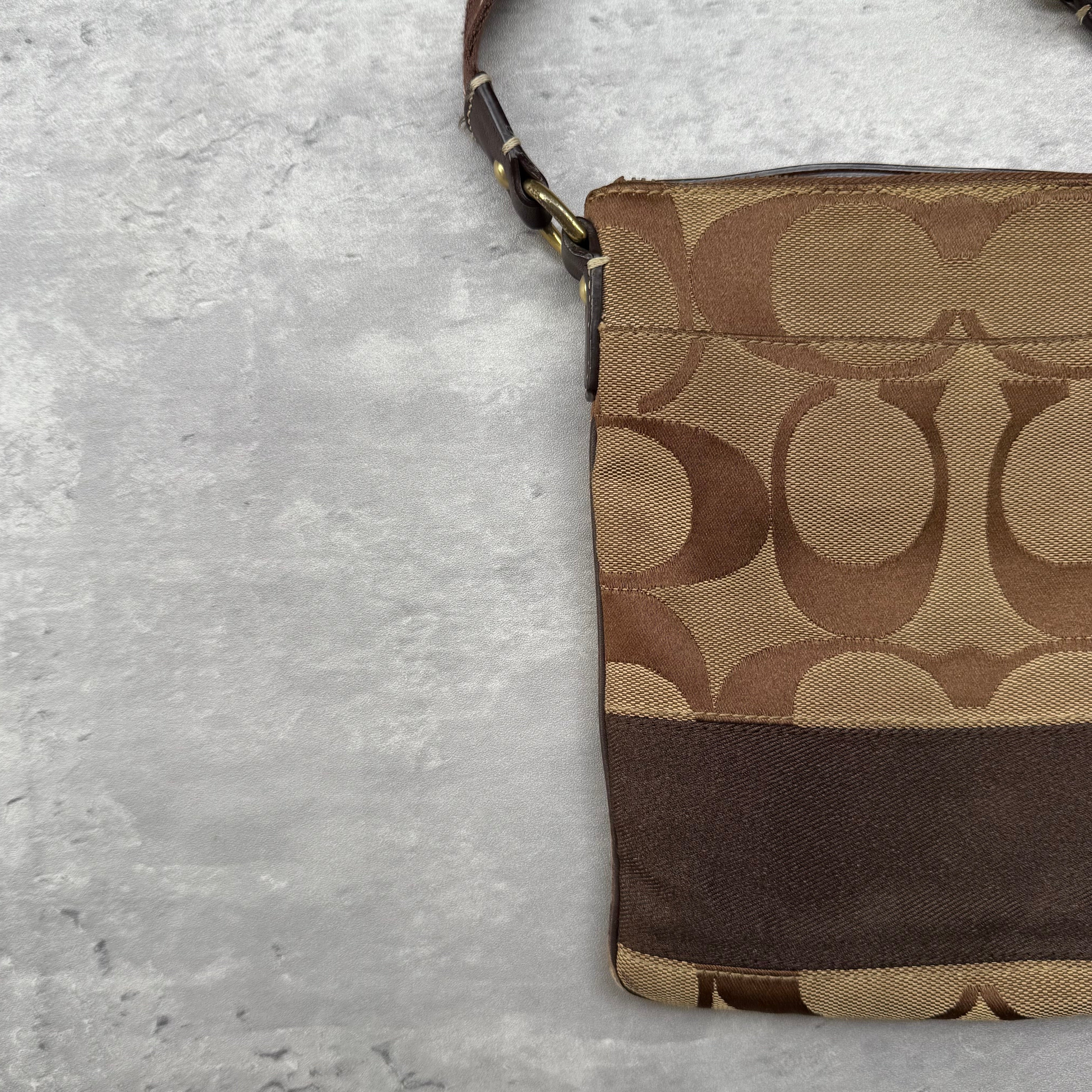 Coach Signature Canvas Crossbody Bag Brown