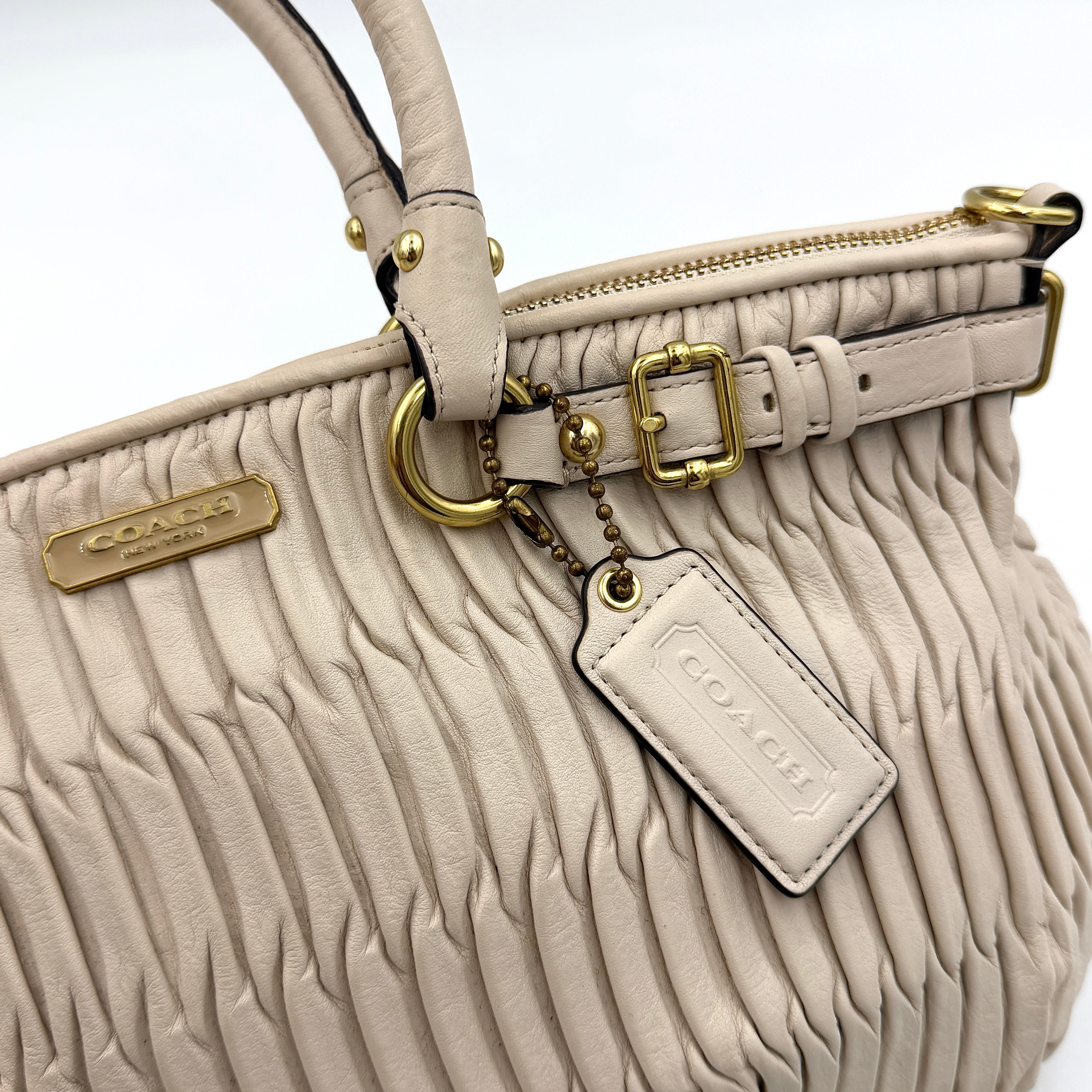 Coach 2Way Signature Madison Shoulder Bag Cream