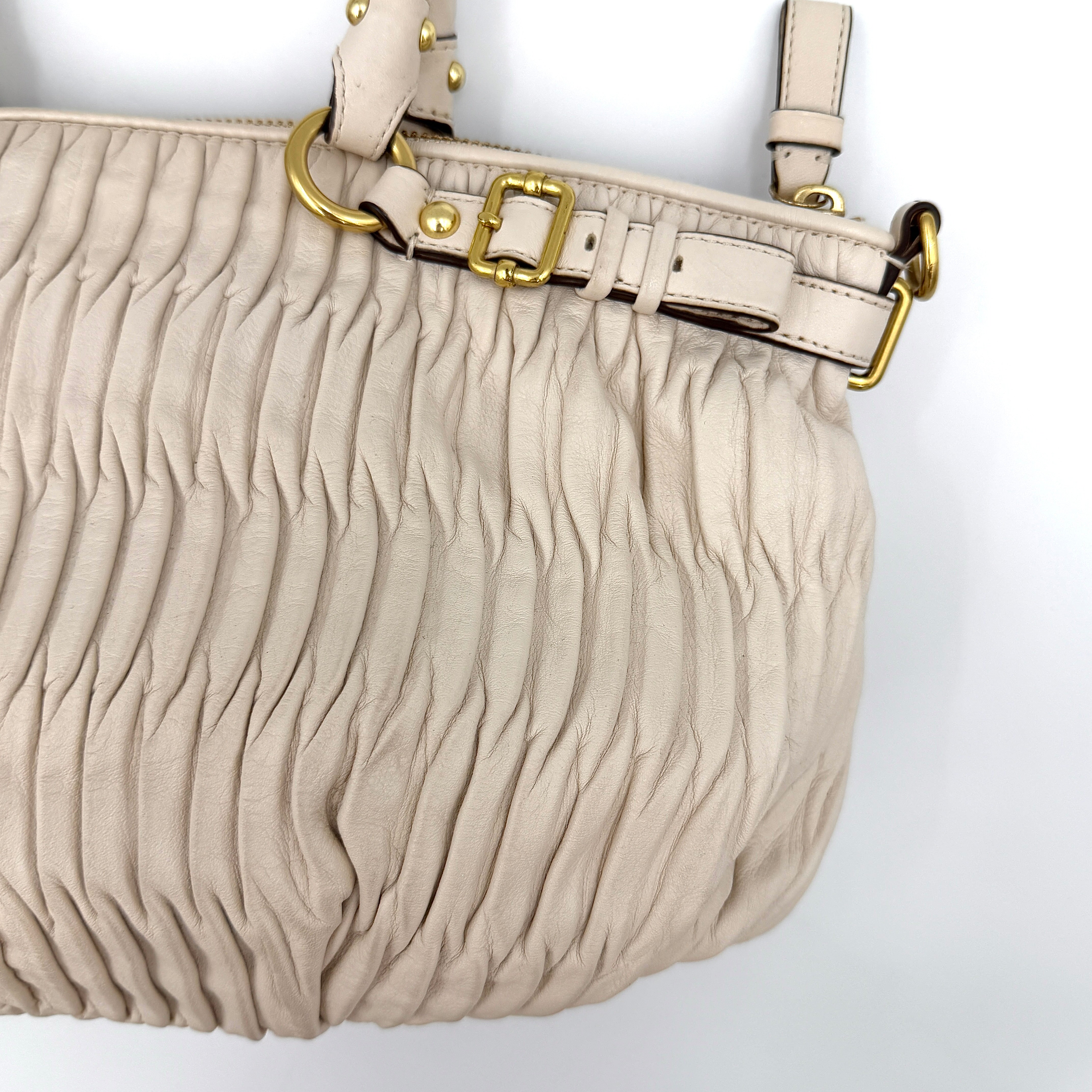 Coach 2Way Signature Madison Shoulder Bag Cream