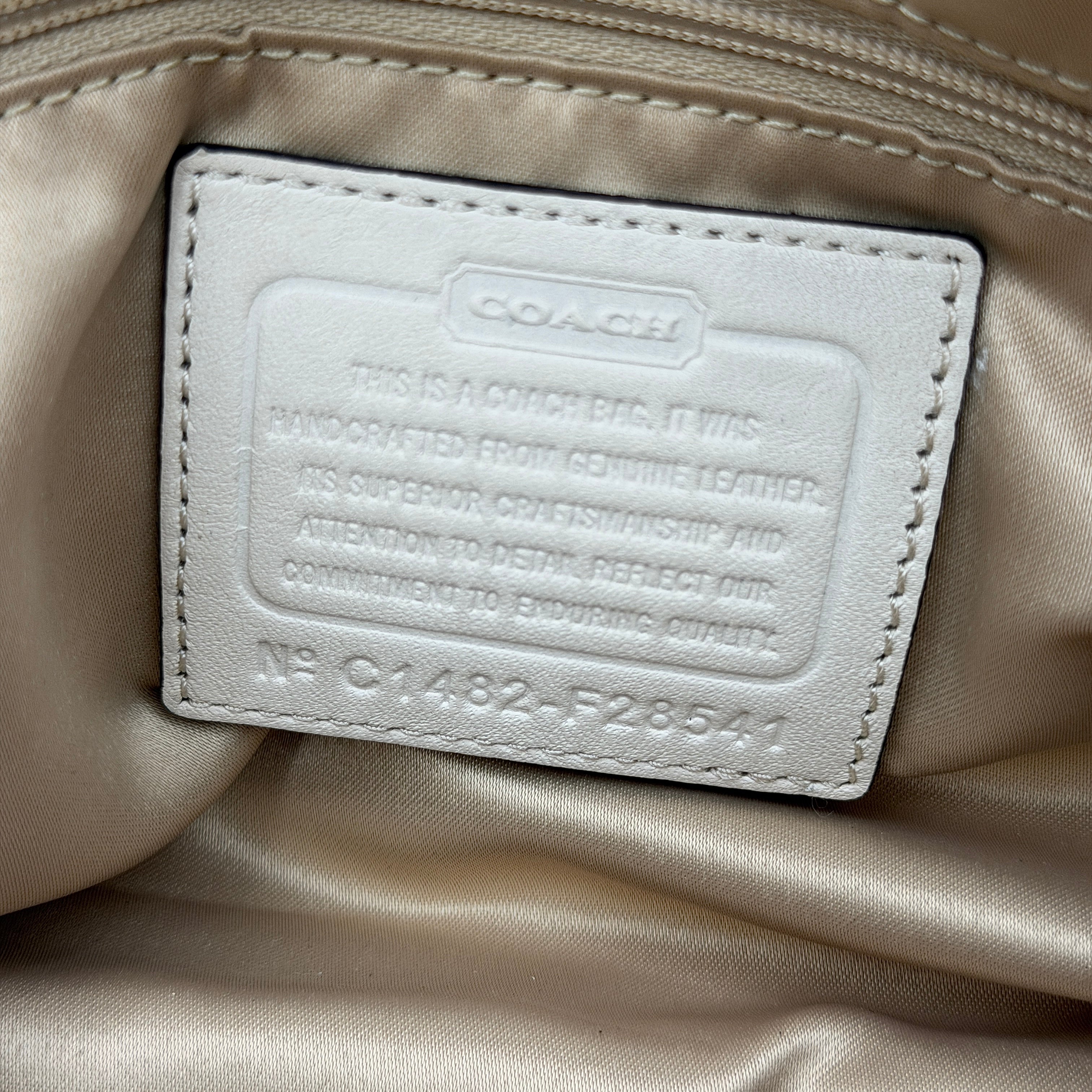 Coach 2Way Signature Madison Shoulder Bag Cream
