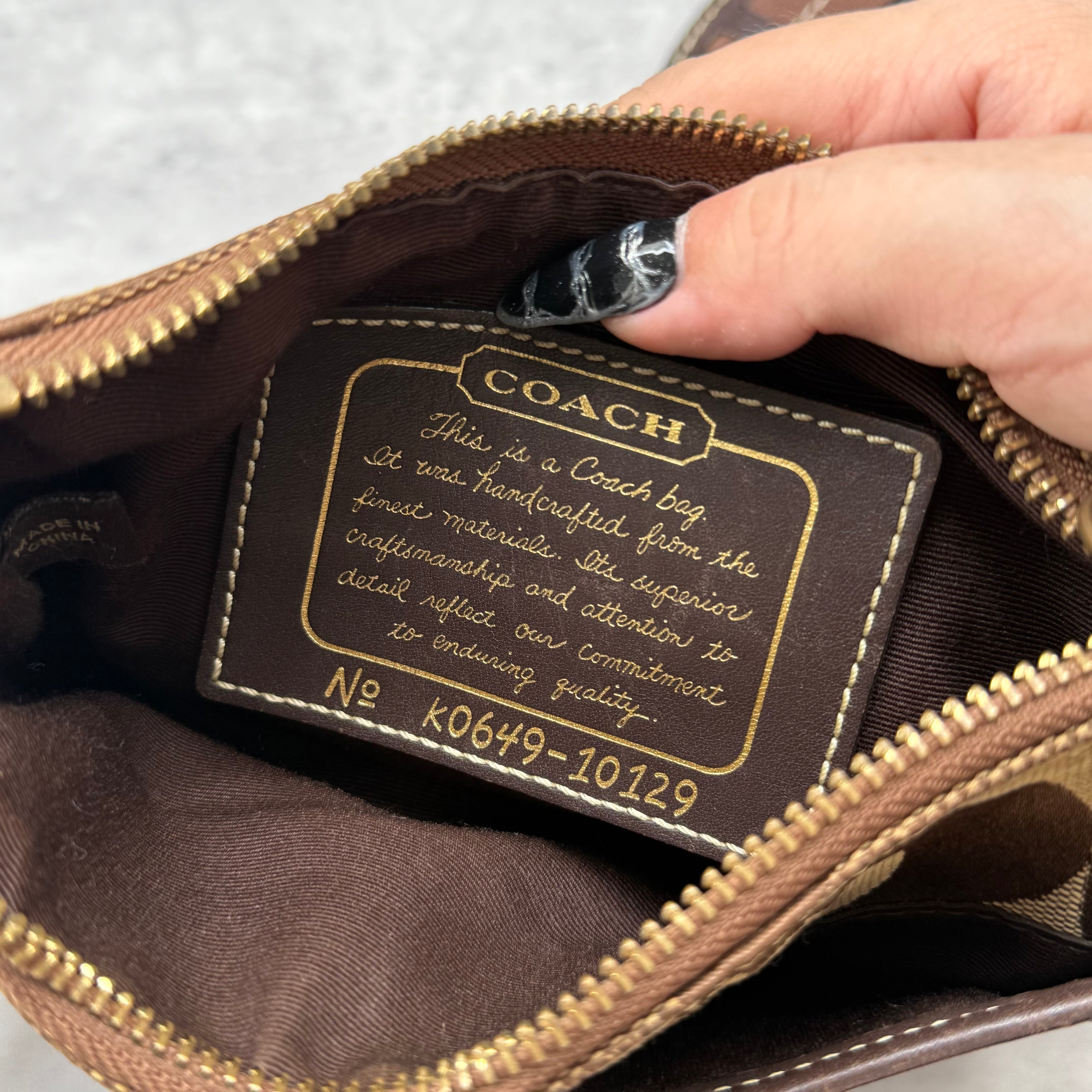 Coach Signature Canvas Crossbody Bag Brown