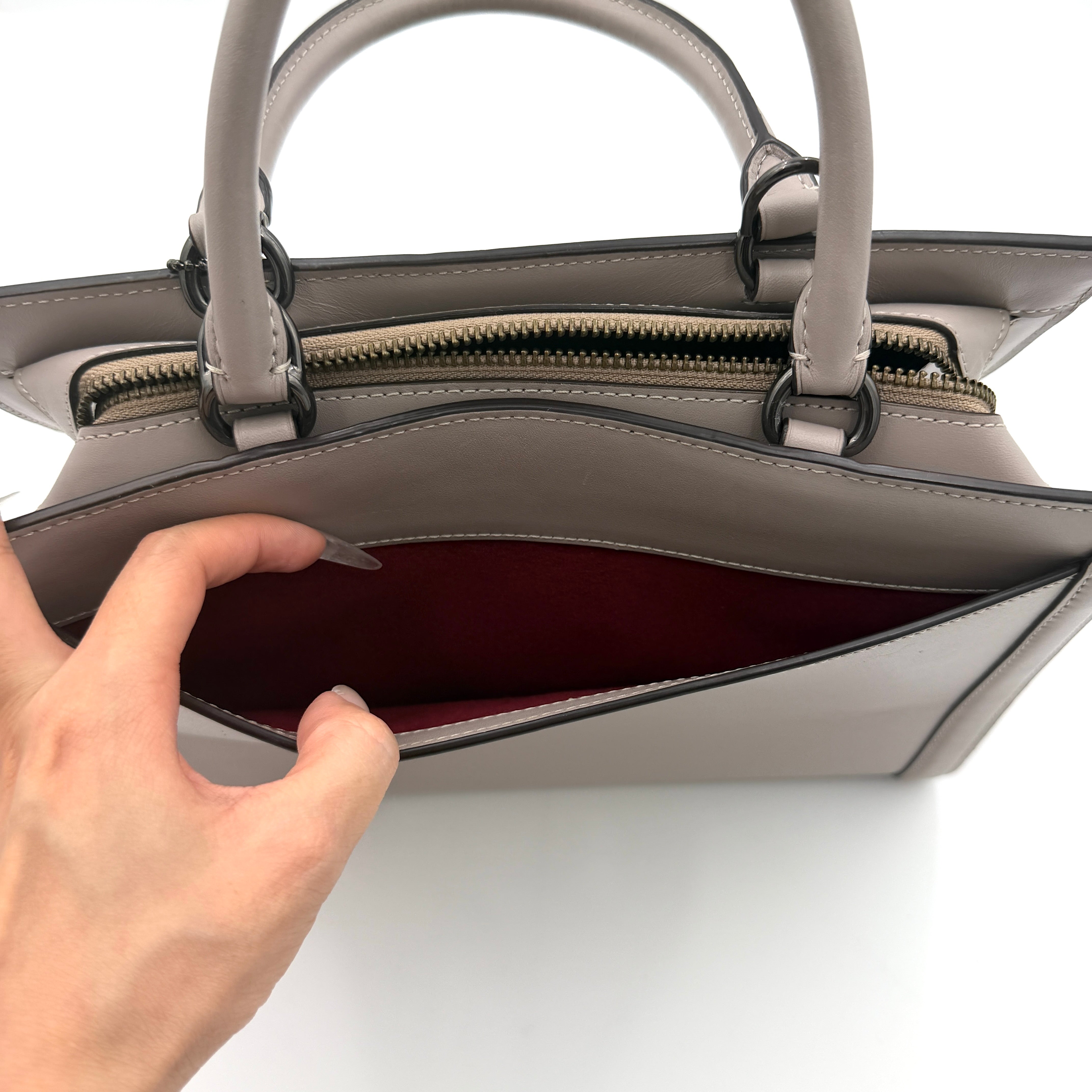 Coach 2Way Zoe Carryall Handbag Grey